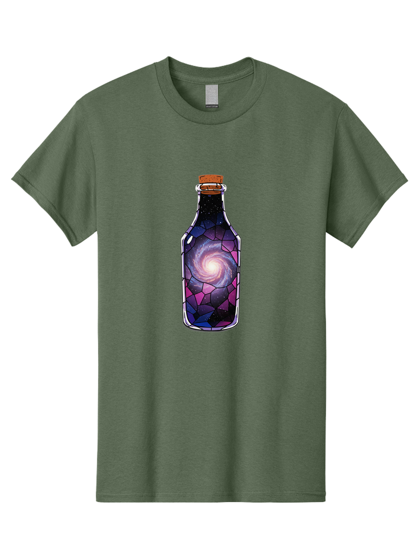 Galaxy-In-Bottle-1 Men'S Graphic Tee, 100% Cotton, Comfortable Casual Summer Wear, Machine Washable, Vintage Camera, Old Camera, Antique Camera, Black Camera, Classic Photography, Photography Equipment, Nostalgic Device, Film Camera, Baj020