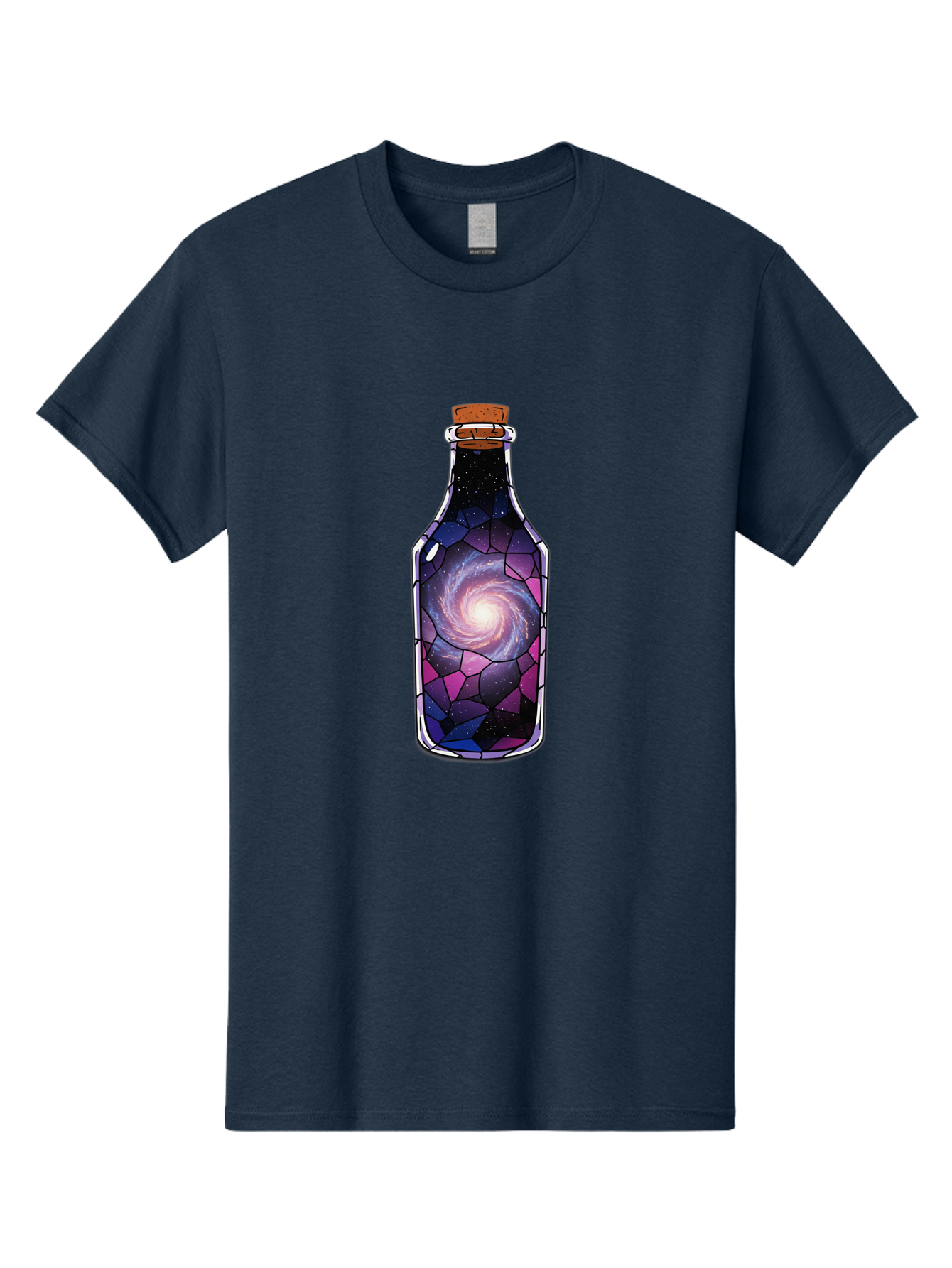 Galaxy-In-Bottle-1 Men'S Graphic Tee, 100% Cotton, Comfortable Casual Summer Wear, Machine Washable, Vintage Camera, Old Camera, Antique Camera, Black Camera, Classic Photography, Photography Equipment, Nostalgic Device, Film Camera, Baj020