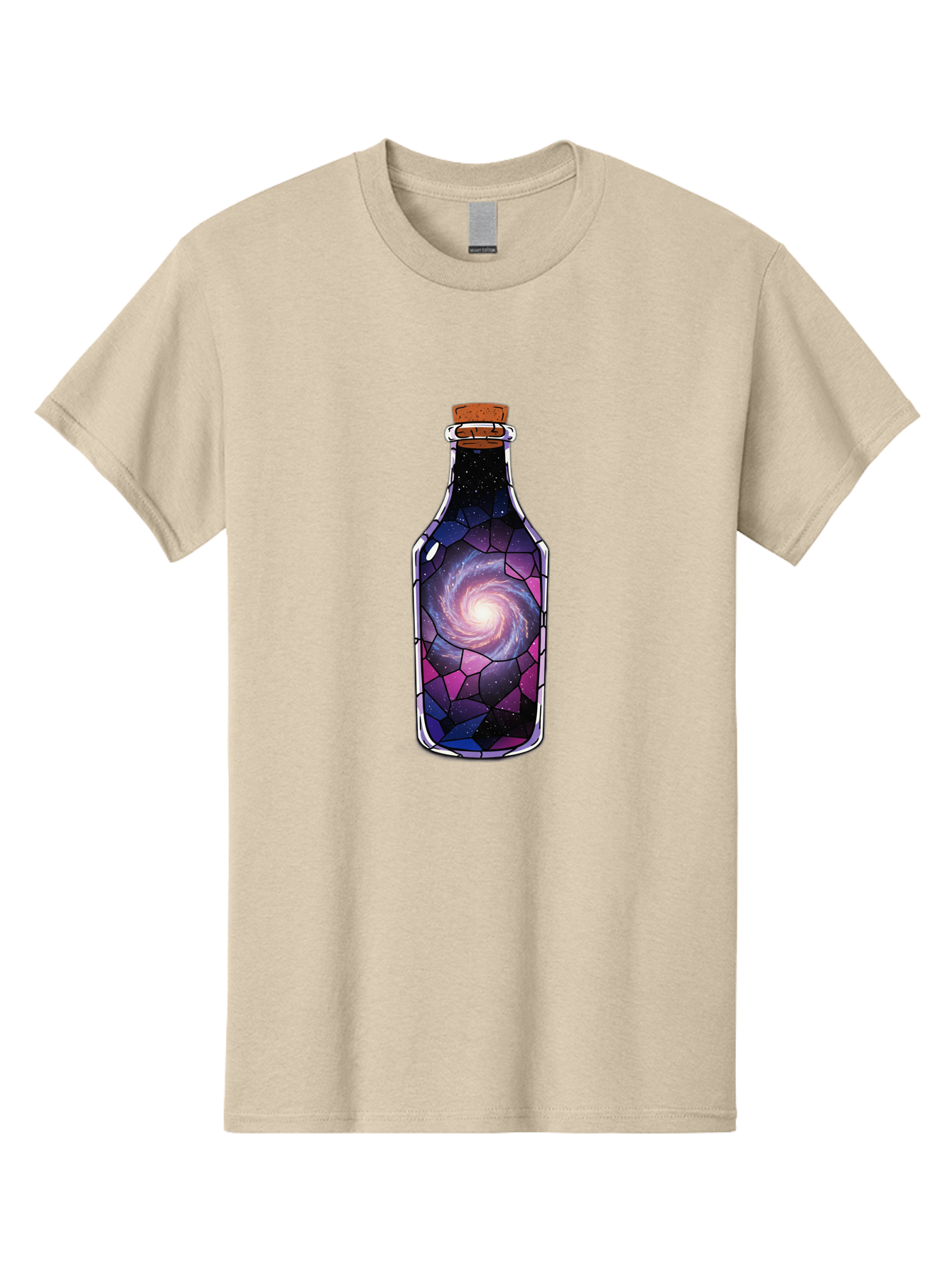 Galaxy-In-Bottle-1 Men'S Graphic Tee, 100% Cotton, Comfortable Casual Summer Wear, Machine Washable, Vintage Camera, Old Camera, Antique Camera, Black Camera, Classic Photography, Photography Equipment, Nostalgic Device, Film Camera, Baj020