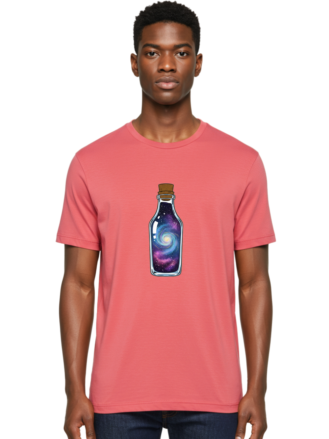 Galaxy-In-Bottle-10 Men'S Graphic Tee, 100% Cotton, Comfortable Casual Summer Wear, Machine Washable, Vintage Camera, Old Camera, Antique Camera, Black Camera, Classic Photography, Photography Equipment, Nostalgic Device, Film Camera, Baj021