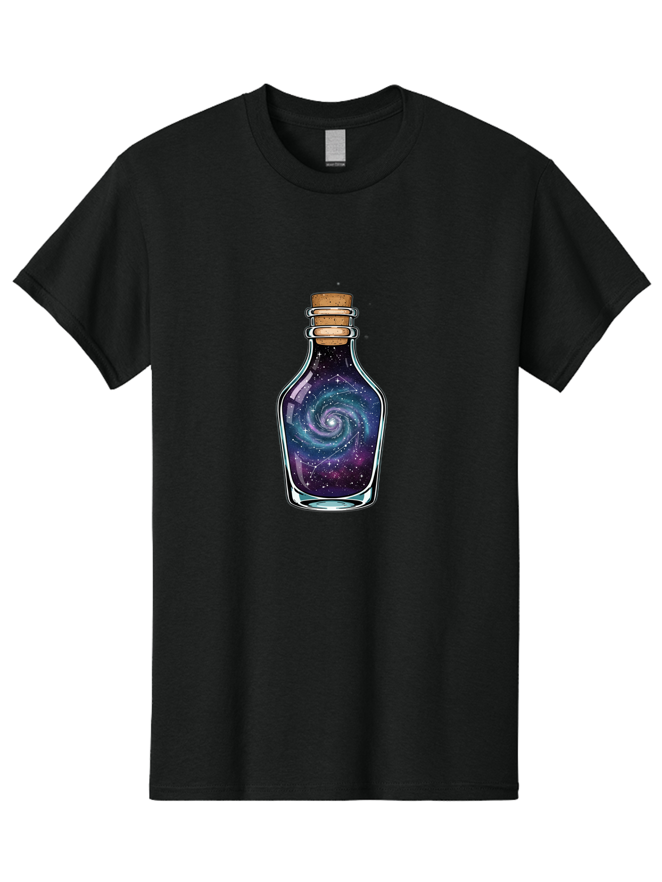 Galaxy-In-Bottle-12 Men'S Graphic Tee, 100% Cotton, Comfortable Casual Summer Wear, Machine Washable, Vintage Camera, Old Camera, Antique Camera, Black Camera, Classic Photography, Photography Equipment, Nostalgic Device, Film Camera, Baj023