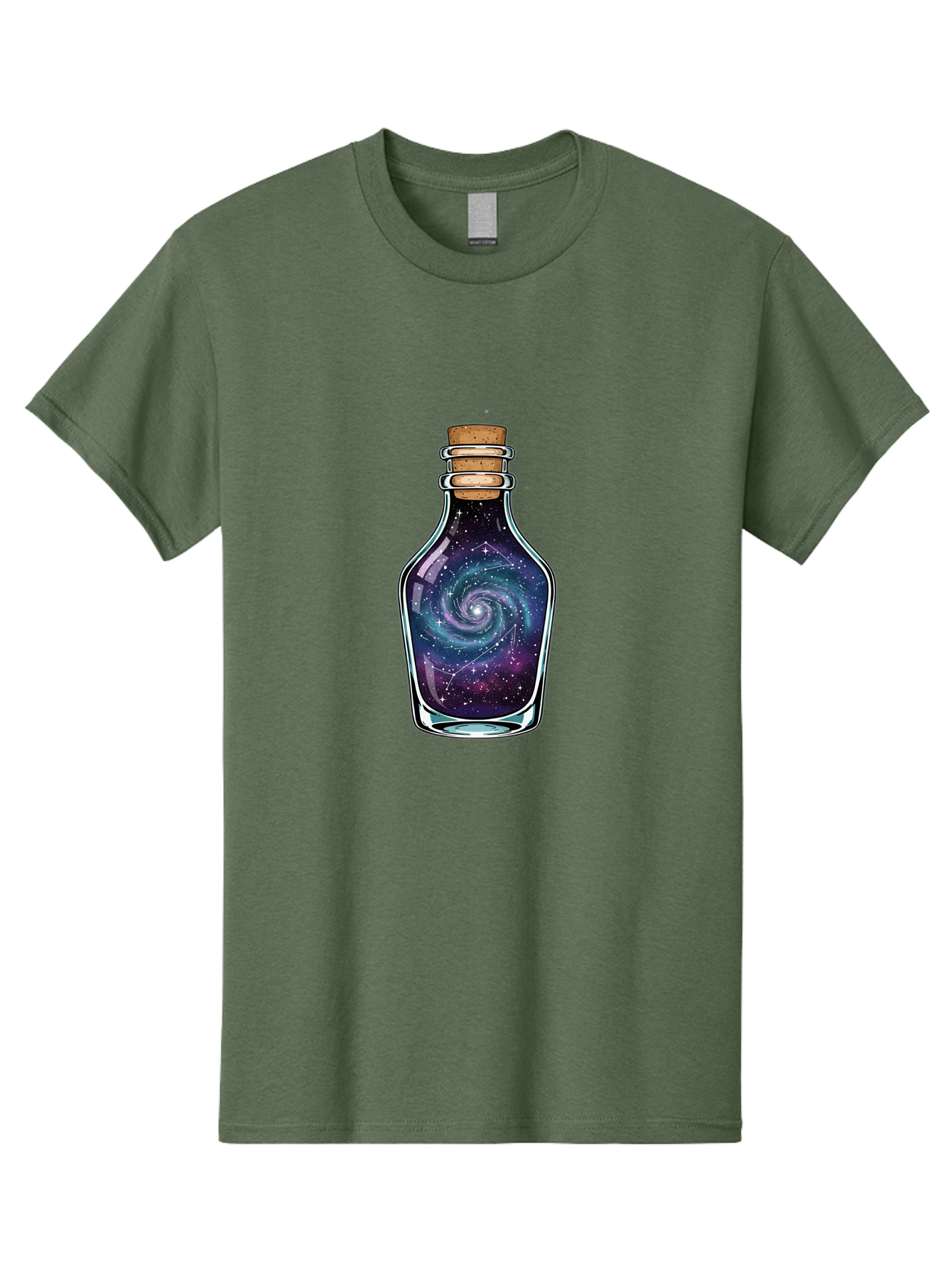 Galaxy-In-Bottle-12 Men'S Graphic Tee, 100% Cotton, Comfortable Casual Summer Wear, Machine Washable, Vintage Camera, Old Camera, Antique Camera, Black Camera, Classic Photography, Photography Equipment, Nostalgic Device, Film Camera, Baj023