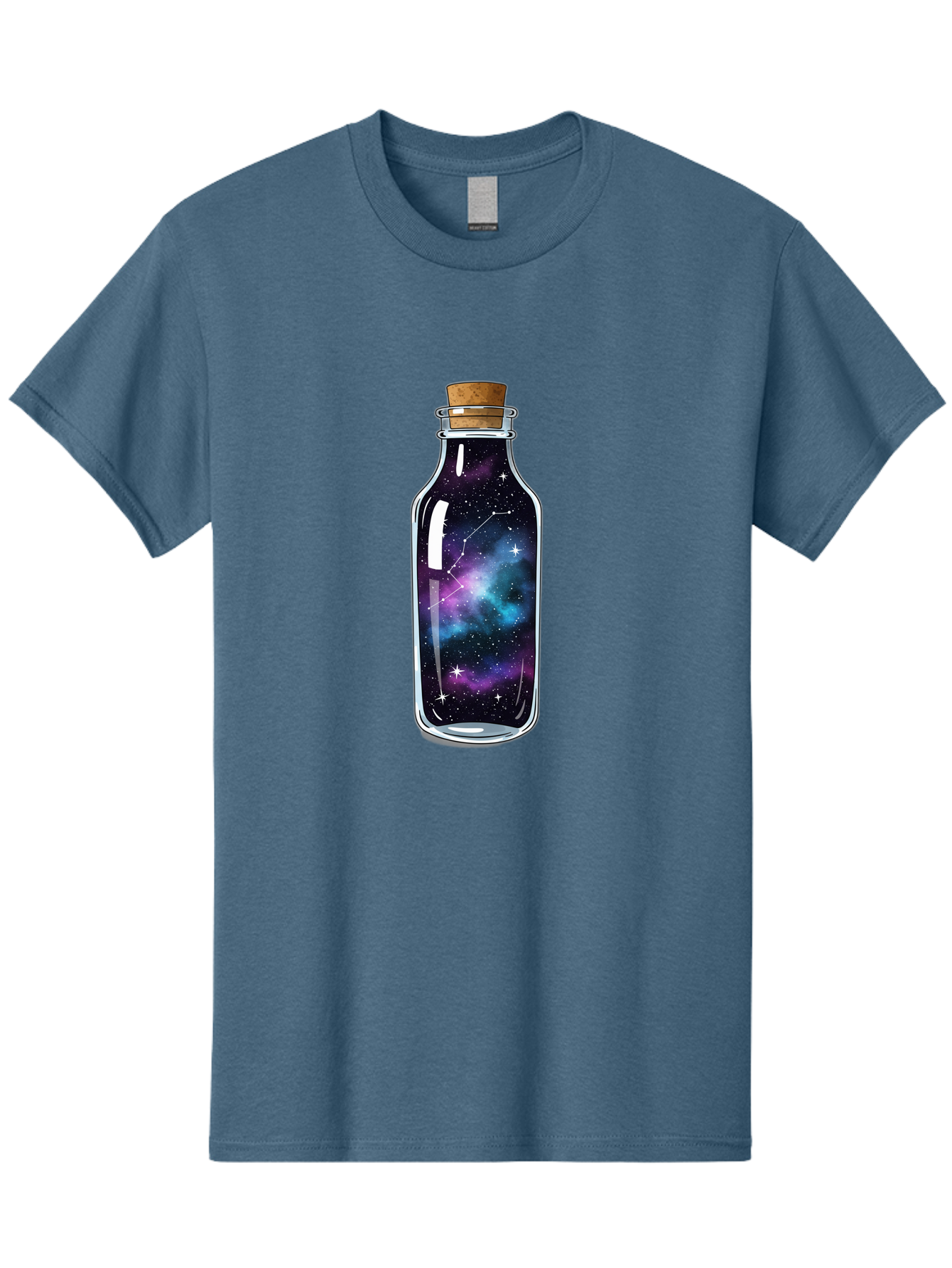 Galaxy-In-Bottle-15 Men'S Graphic Tee, 100% Cotton, Comfortable Casual Summer Wear, Machine Washable, Vintage Camera, Old Camera, Antique Camera, Black Camera, Classic Photography, Photography Equipment, Nostalgic Device, Film Camera, Baj026