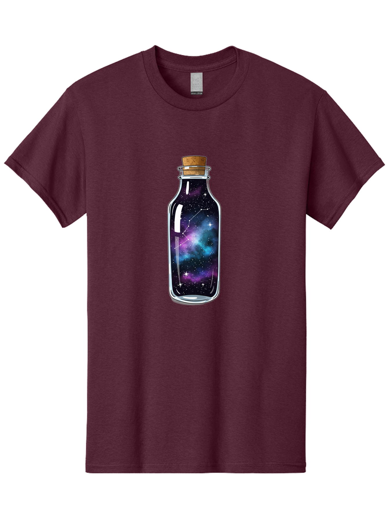 Galaxy-In-Bottle-15 Men'S Graphic Tee, 100% Cotton, Comfortable Casual Summer Wear, Machine Washable, Vintage Camera, Old Camera, Antique Camera, Black Camera, Classic Photography, Photography Equipment, Nostalgic Device, Film Camera, Baj026