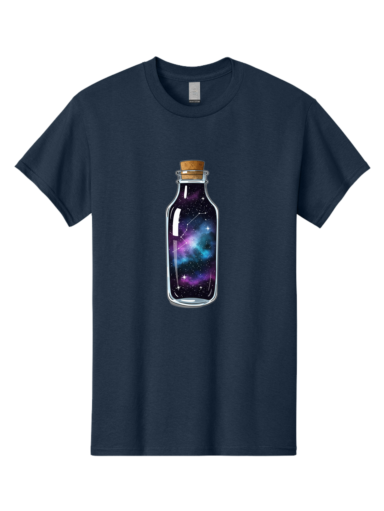 Galaxy-In-Bottle-15 Men'S Graphic Tee, 100% Cotton, Comfortable Casual Summer Wear, Machine Washable, Vintage Camera, Old Camera, Antique Camera, Black Camera, Classic Photography, Photography Equipment, Nostalgic Device, Film Camera, Baj026