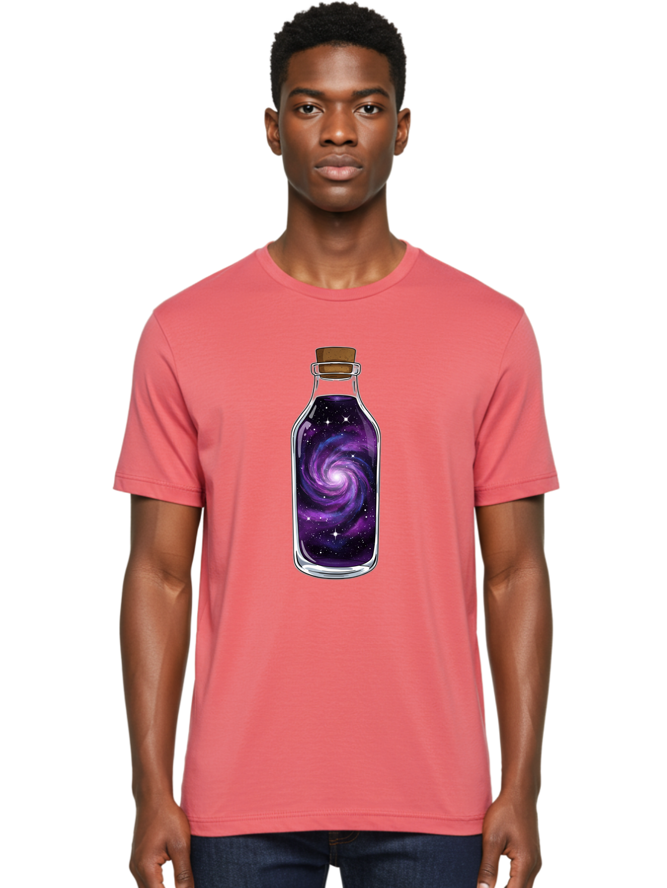 Galaxy-In-Bottle-16 Men'S Graphic Tee, 100% Cotton, Comfortable Casual Summer Wear, Machine Washable, Vintage Camera, Old Camera, Antique Camera, Black Camera, Classic Photography, Photography Equipment, Nostalgic Device, Film Camera, Baj027