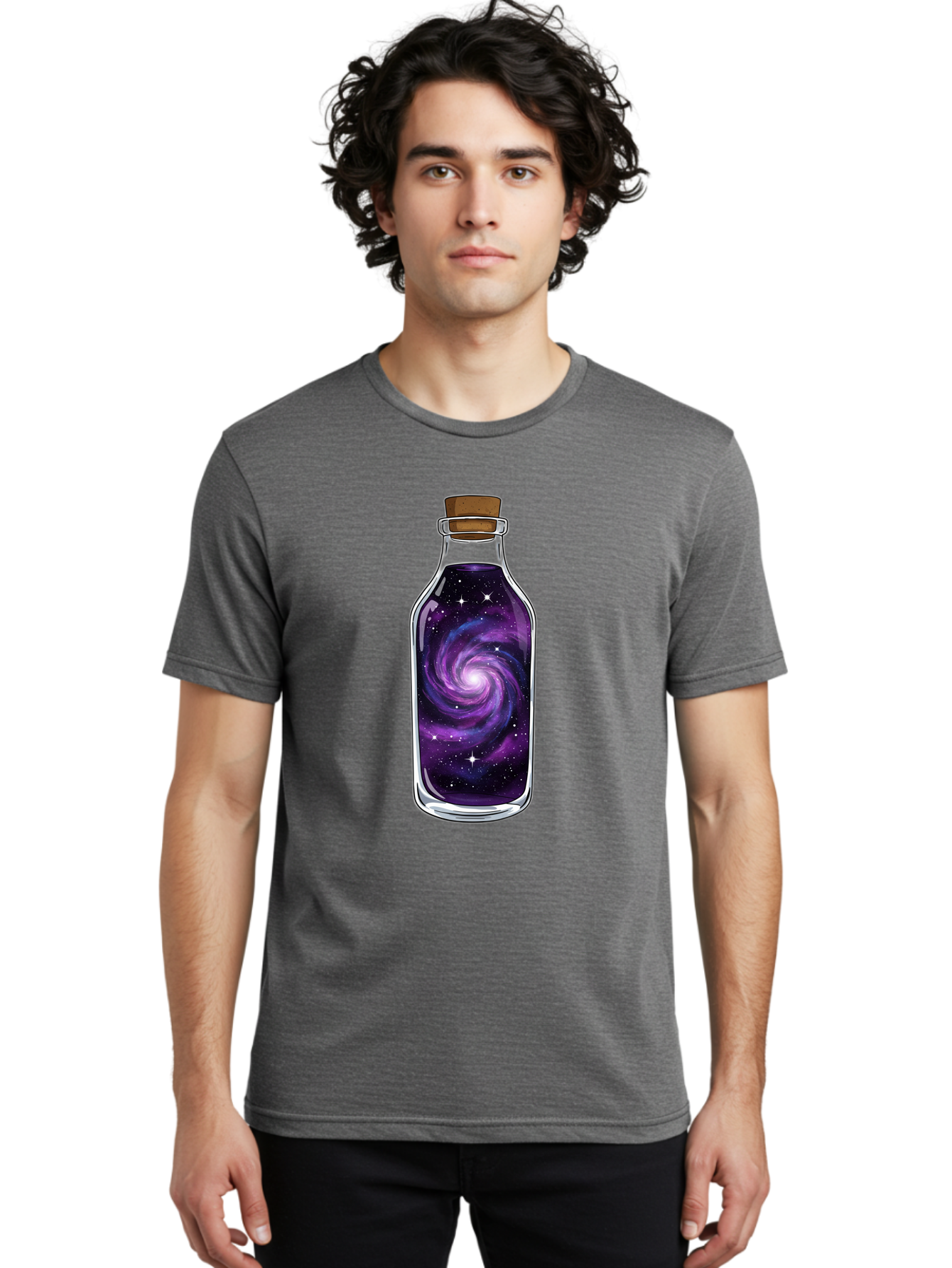Galaxy-In-Bottle-16 Men'S Graphic Tee, 100% Cotton, Comfortable Casual Summer Wear, Machine Washable, Vintage Camera, Old Camera, Antique Camera, Black Camera, Classic Photography, Photography Equipment, Nostalgic Device, Film Camera, Baj027