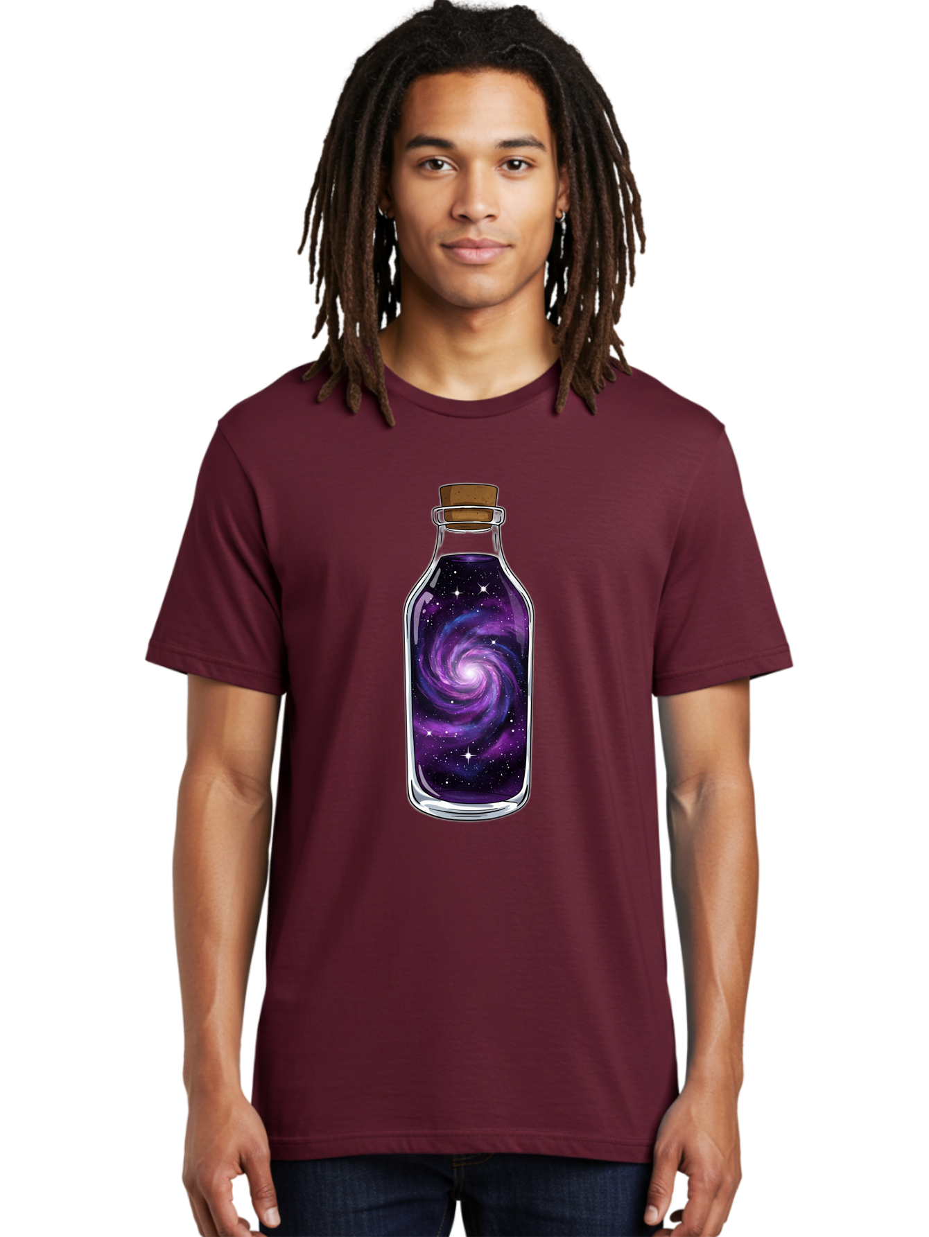 Galaxy-In-Bottle-16 Men'S Graphic Tee, 100% Cotton, Comfortable Casual Summer Wear, Machine Washable, Vintage Camera, Old Camera, Antique Camera, Black Camera, Classic Photography, Photography Equipment, Nostalgic Device, Film Camera, Baj027