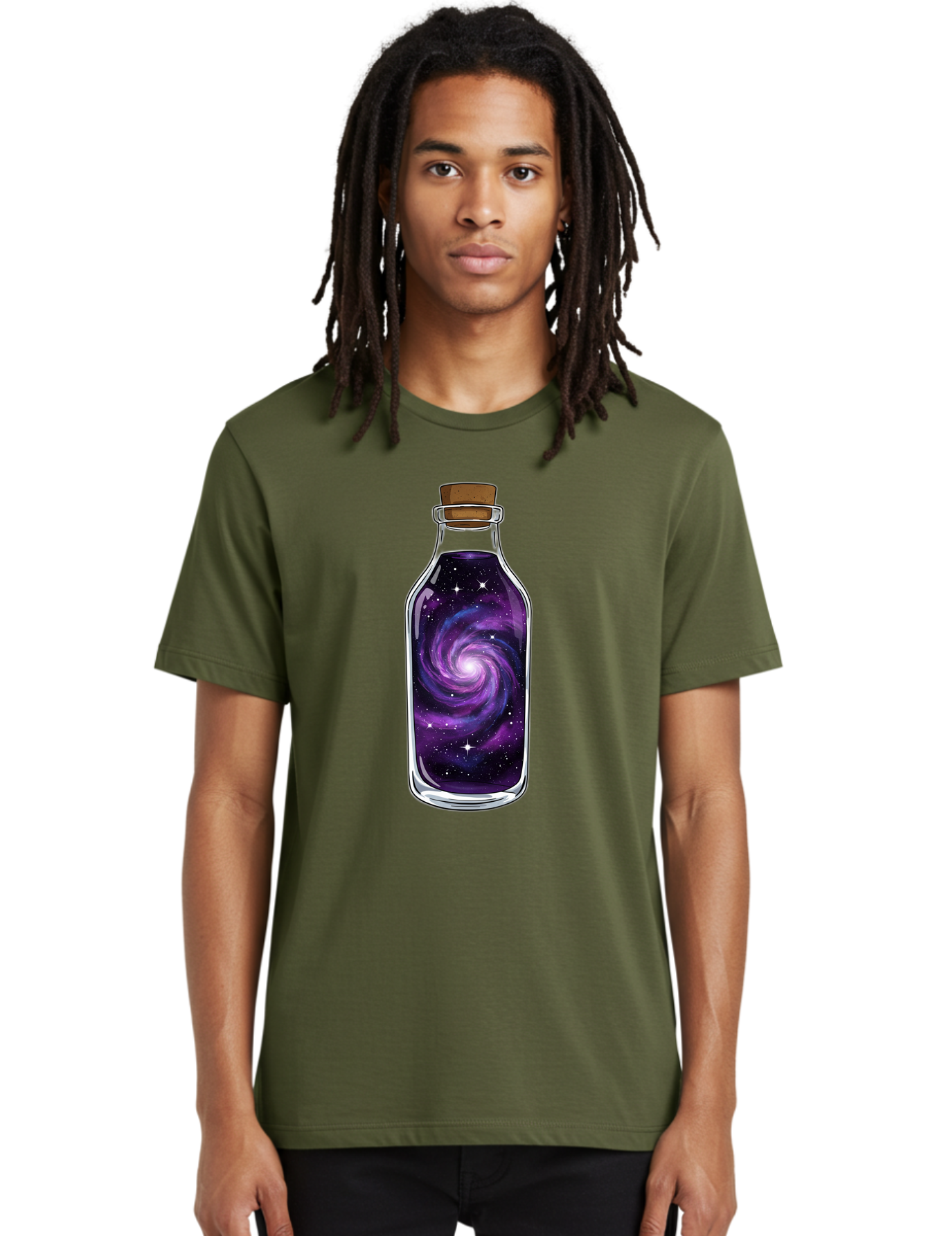 Galaxy-In-Bottle-16 Men'S Graphic Tee, 100% Cotton, Comfortable Casual Summer Wear, Machine Washable, Vintage Camera, Old Camera, Antique Camera, Black Camera, Classic Photography, Photography Equipment, Nostalgic Device, Film Camera, Baj027