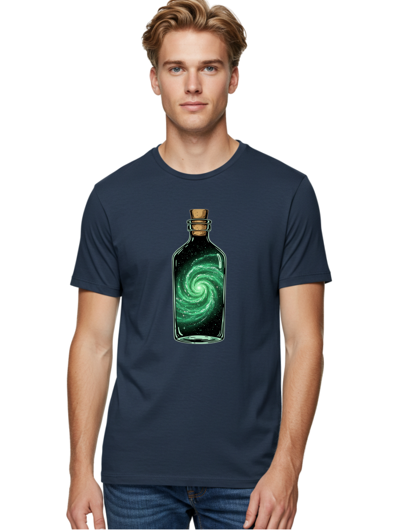 Galaxy-In-Bottle-17 Men'S Graphic Tee, 100% Cotton, Comfortable Casual Summer Wear, Machine Washable, Vintage Camera, Old Camera, Antique Camera, Black Camera, Classic Photography, Photography Equipment, Nostalgic Device, Film Camera, Baj028