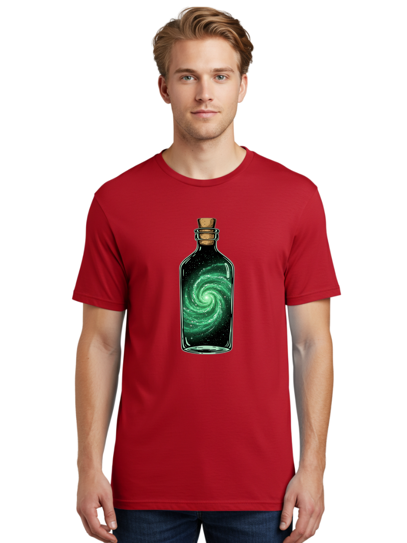 Galaxy-In-Bottle-17 Men'S Graphic Tee, 100% Cotton, Comfortable Casual Summer Wear, Machine Washable, Vintage Camera, Old Camera, Antique Camera, Black Camera, Classic Photography, Photography Equipment, Nostalgic Device, Film Camera, Baj028
