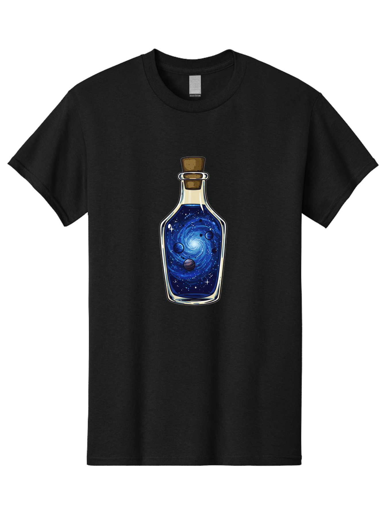 Galaxy-In-Bottle-18 Men'S Graphic Tee, 100% Cotton, Comfortable Casual Summer Wear, Machine Washable, Vintage Camera, Old Camera, Antique Camera, Black Camera, Classic Photography, Photography Equipment, Nostalgic Device, Film Camera, Baj029