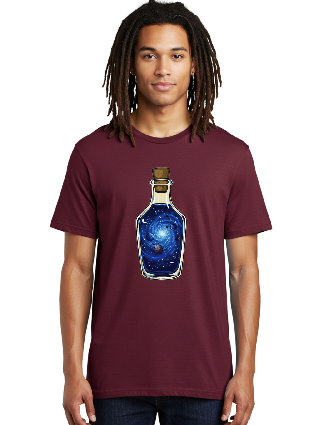 Galaxy-In-Bottle-18 Men'S Graphic Tee, 100% Cotton, Comfortable Casual Summer Wear, Machine Washable, Vintage Camera, Old Camera, Antique Camera, Black Camera, Classic Photography, Photography Equipment, Nostalgic Device, Film Camera, Baj029
