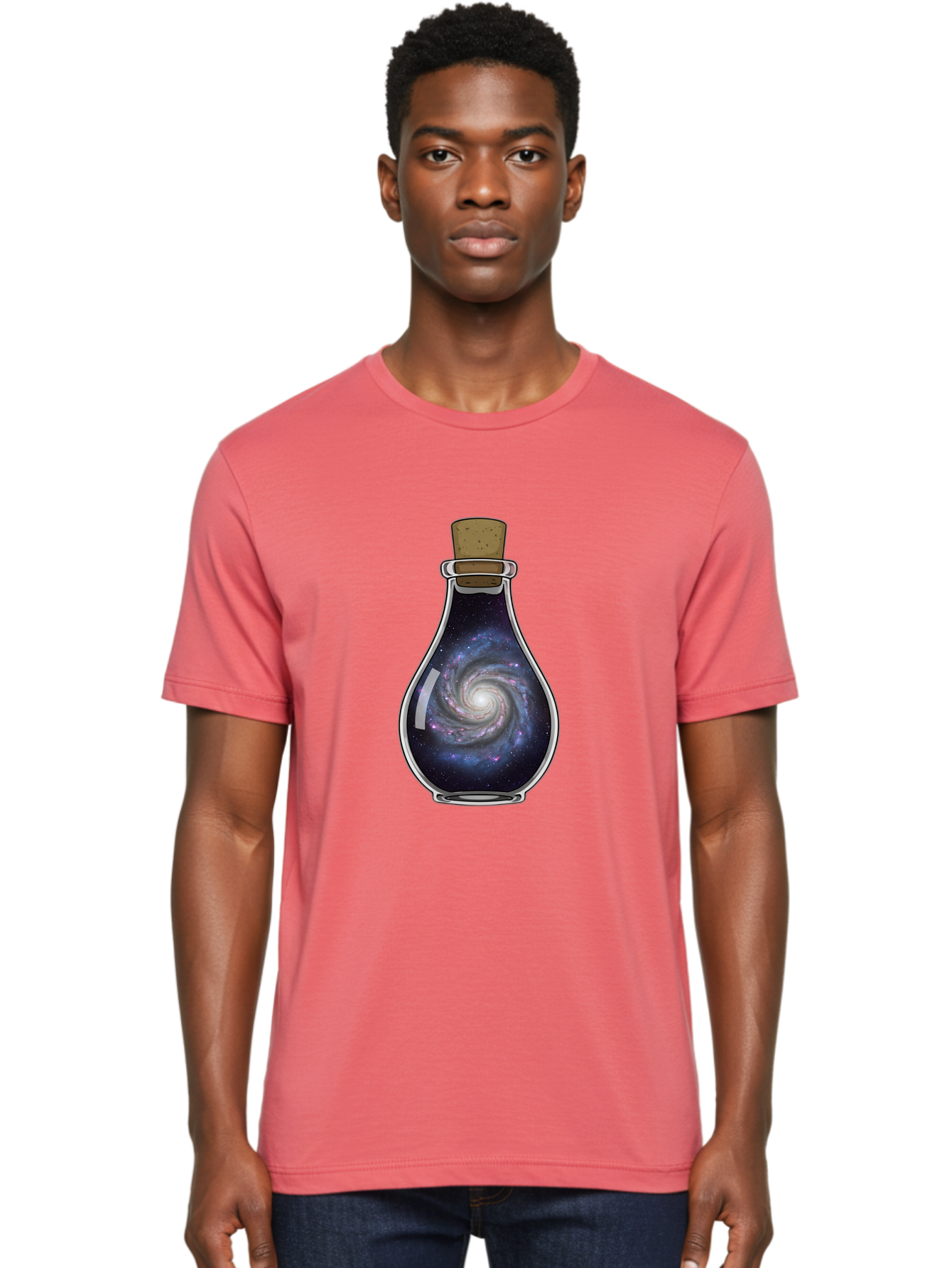 Galaxy-In-Bottle-19 Men'S Graphic Tee, 100% Cotton, Comfortable Casual Summer Wear, Machine Washable, Vintage Camera, Old Camera, Antique Camera, Black Camera, Classic Photography, Photography Equipment, Nostalgic Device, Film Camera, Baj030