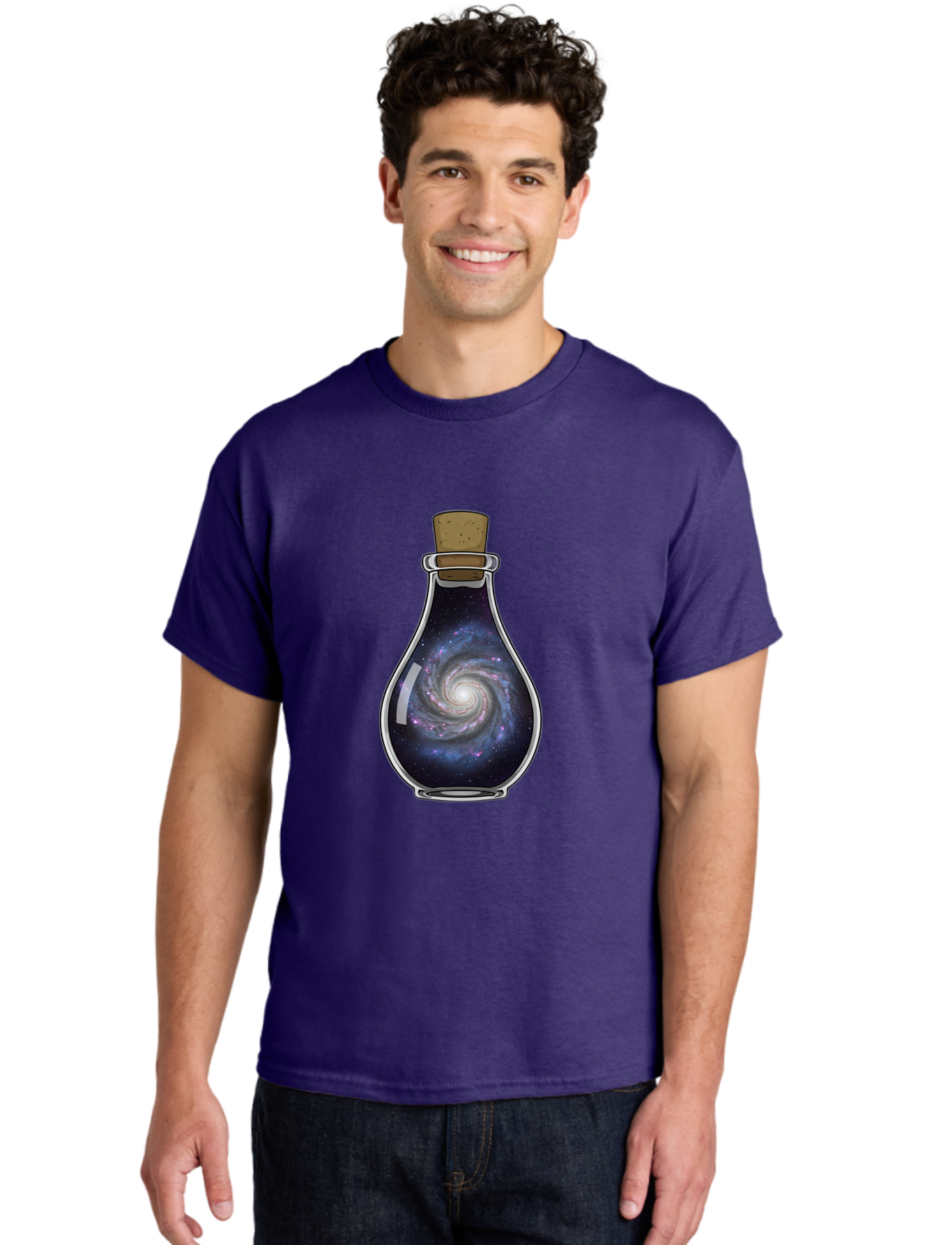 Galaxy-In-Bottle-19 Men'S Graphic Tee, 100% Cotton, Comfortable Casual Summer Wear, Machine Washable, Vintage Camera, Old Camera, Antique Camera, Black Camera, Classic Photography, Photography Equipment, Nostalgic Device, Film Camera, Baj030