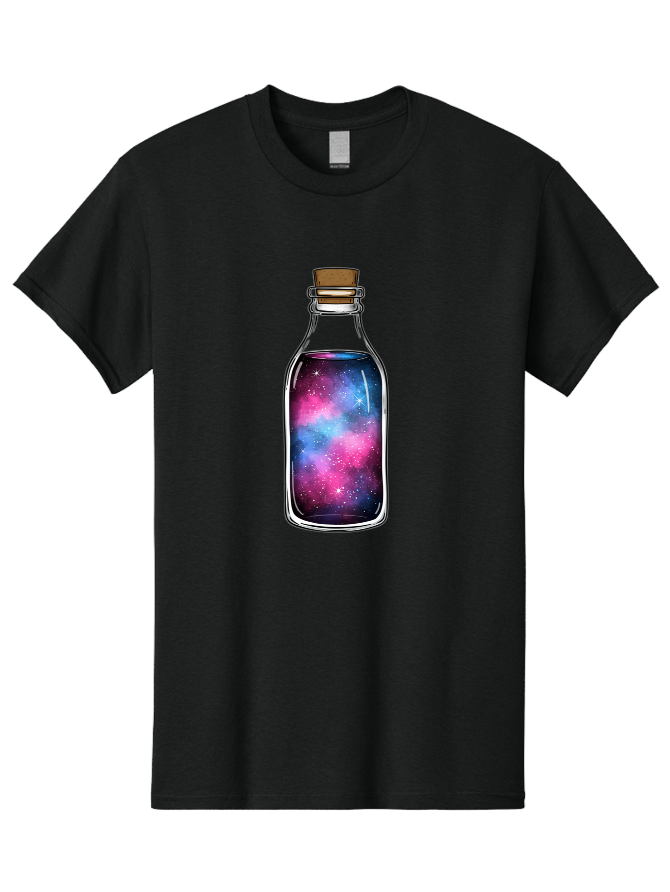Galaxy-In-Bottle-2 Men'S Graphic Tee, 100% Cotton, Comfortable Casual Summer Wear, Machine Washable, Vintage Camera, Old Camera, Antique Camera, Black Camera, Classic Photography, Photography Equipment, Nostalgic Device, Film Camera, Baj031