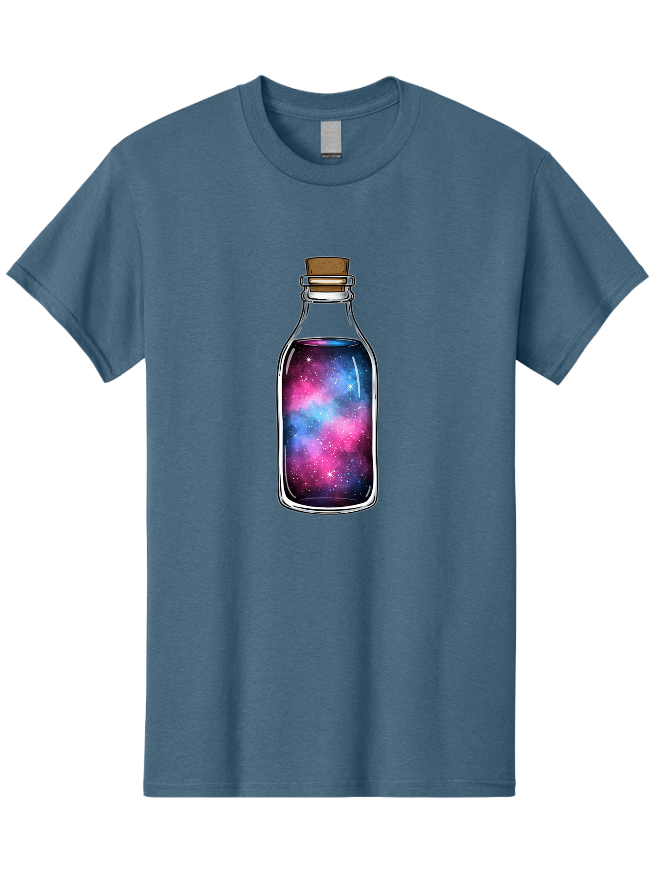 Galaxy-In-Bottle-2 Men'S Graphic Tee, 100% Cotton, Comfortable Casual Summer Wear, Machine Washable, Vintage Camera, Old Camera, Antique Camera, Black Camera, Classic Photography, Photography Equipment, Nostalgic Device, Film Camera, Baj031