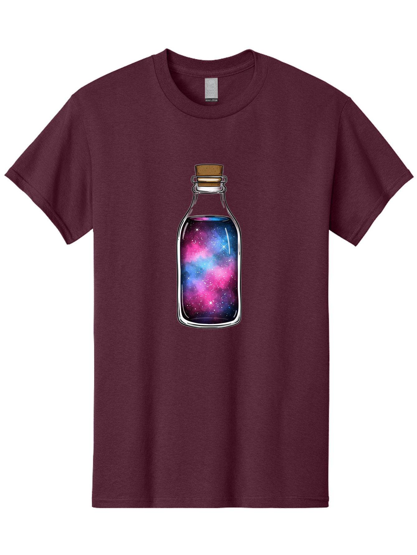 Galaxy-In-Bottle-2 Men'S Graphic Tee, 100% Cotton, Comfortable Casual Summer Wear, Machine Washable, Vintage Camera, Old Camera, Antique Camera, Black Camera, Classic Photography, Photography Equipment, Nostalgic Device, Film Camera, Baj031
