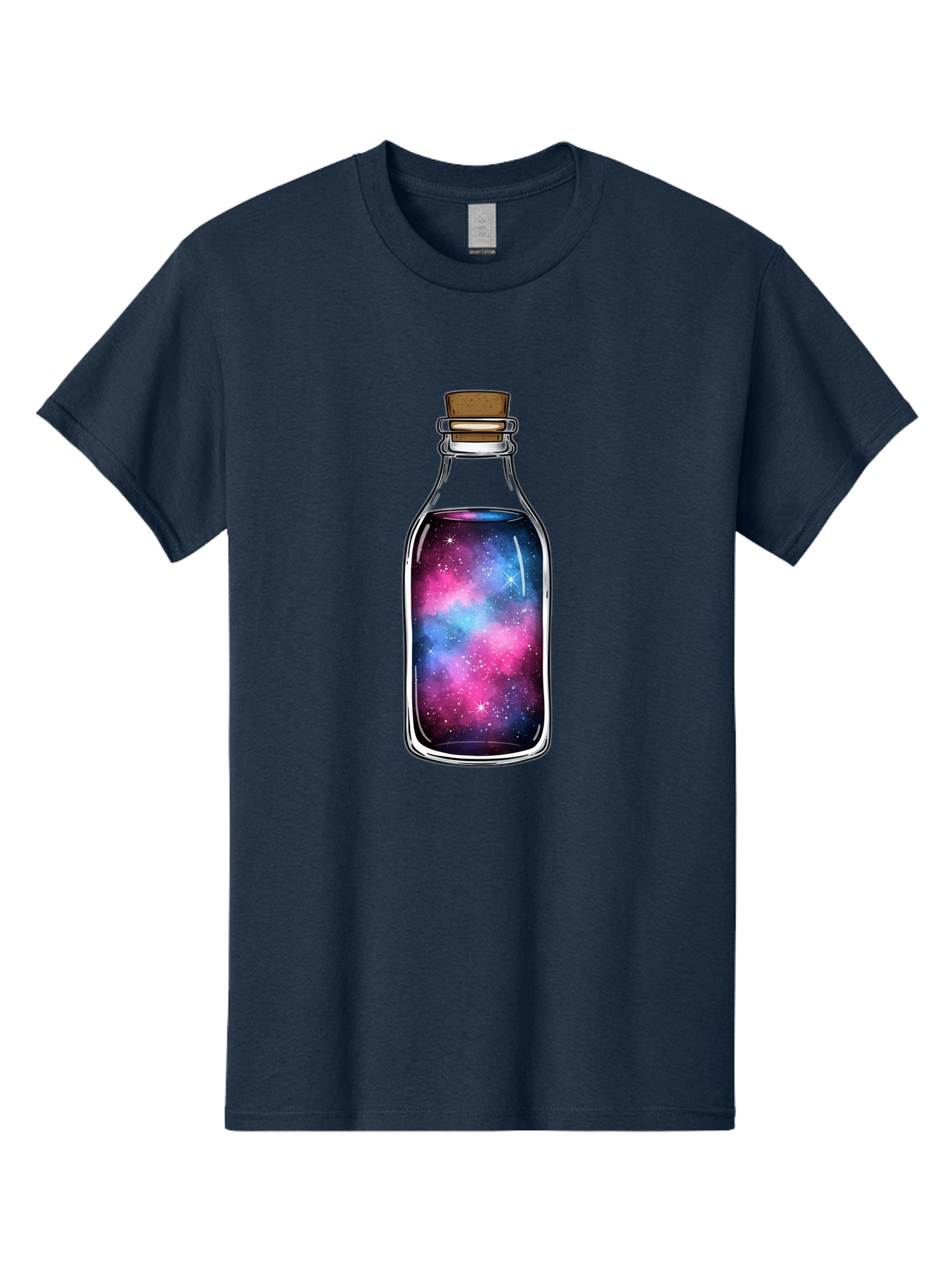Galaxy-In-Bottle-2 Men'S Graphic Tee, 100% Cotton, Comfortable Casual Summer Wear, Machine Washable, Vintage Camera, Old Camera, Antique Camera, Black Camera, Classic Photography, Photography Equipment, Nostalgic Device, Film Camera, Baj031
