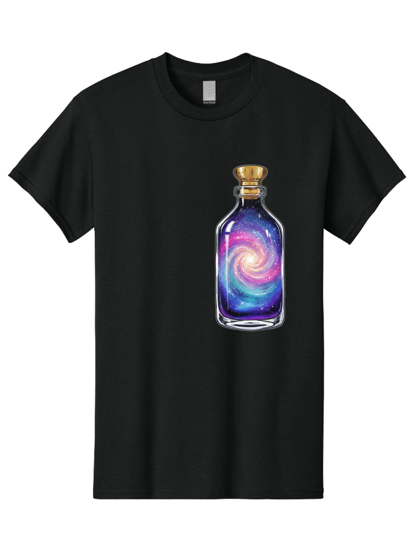 Galaxy-In-Bottle-21 Men'S Graphic Tee, 100% Cotton, Comfortable Casual Summer Wear, Machine Washable, Vintage Camera, Old Camera, Antique Camera, Black Camera, Classic Photography, Photography Equipment, Nostalgic Device, Film Camera, Baj033