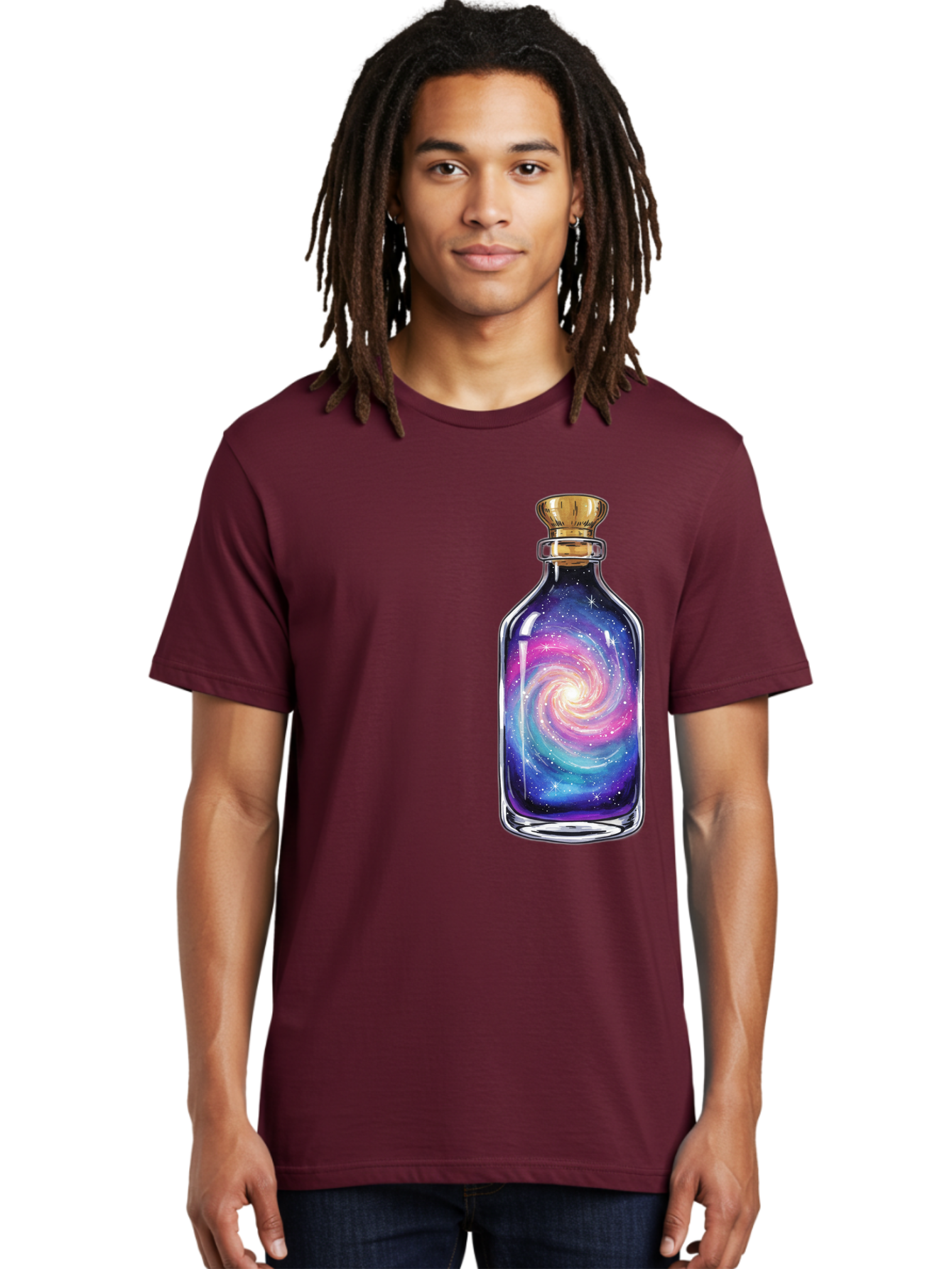 Galaxy-In-Bottle-21 Men'S Graphic Tee, 100% Cotton, Comfortable Casual Summer Wear, Machine Washable, Vintage Camera, Old Camera, Antique Camera, Black Camera, Classic Photography, Photography Equipment, Nostalgic Device, Film Camera, Baj033