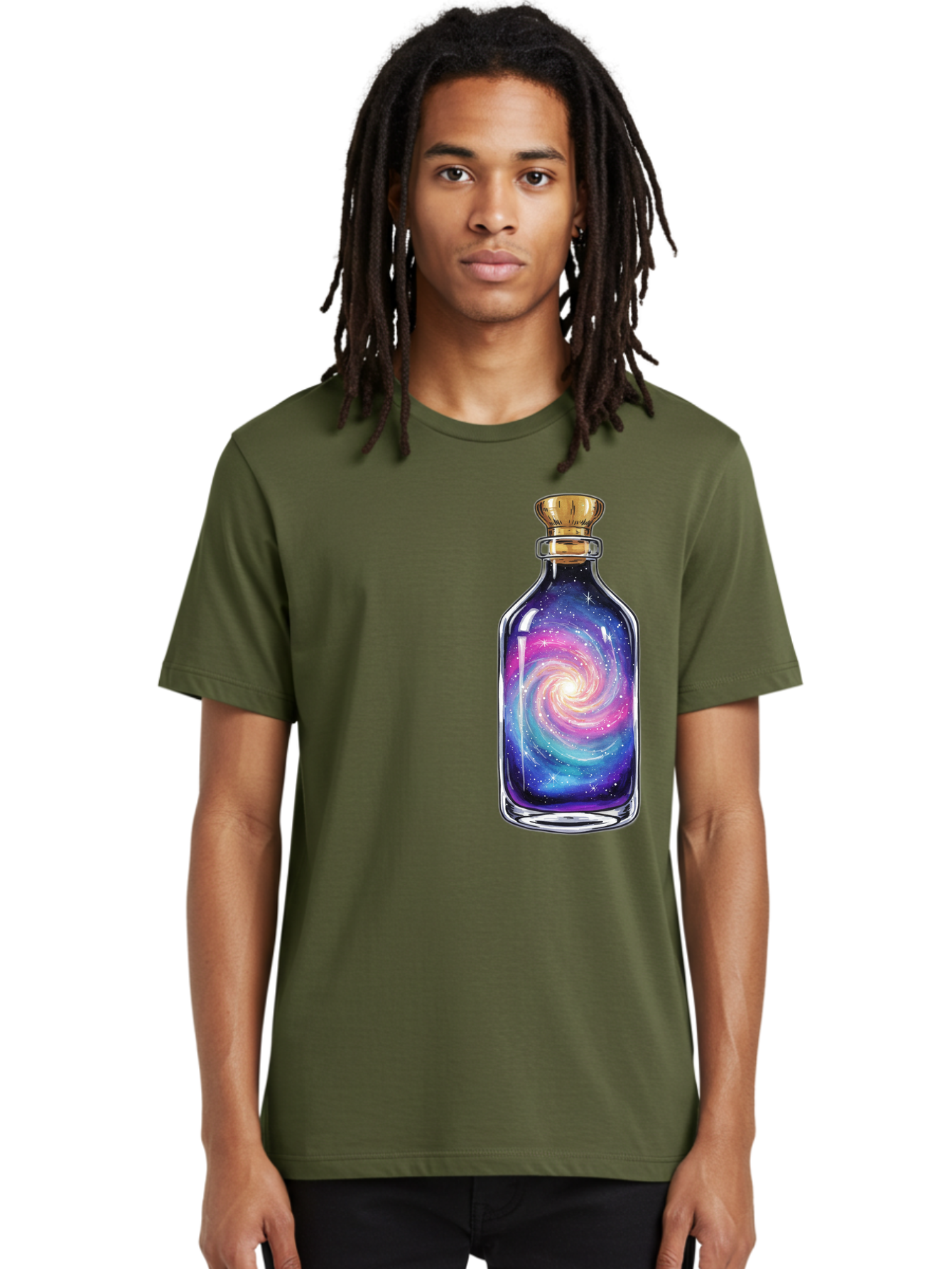 Galaxy-In-Bottle-21 Men'S Graphic Tee, 100% Cotton, Comfortable Casual Summer Wear, Machine Washable, Vintage Camera, Old Camera, Antique Camera, Black Camera, Classic Photography, Photography Equipment, Nostalgic Device, Film Camera, Baj033