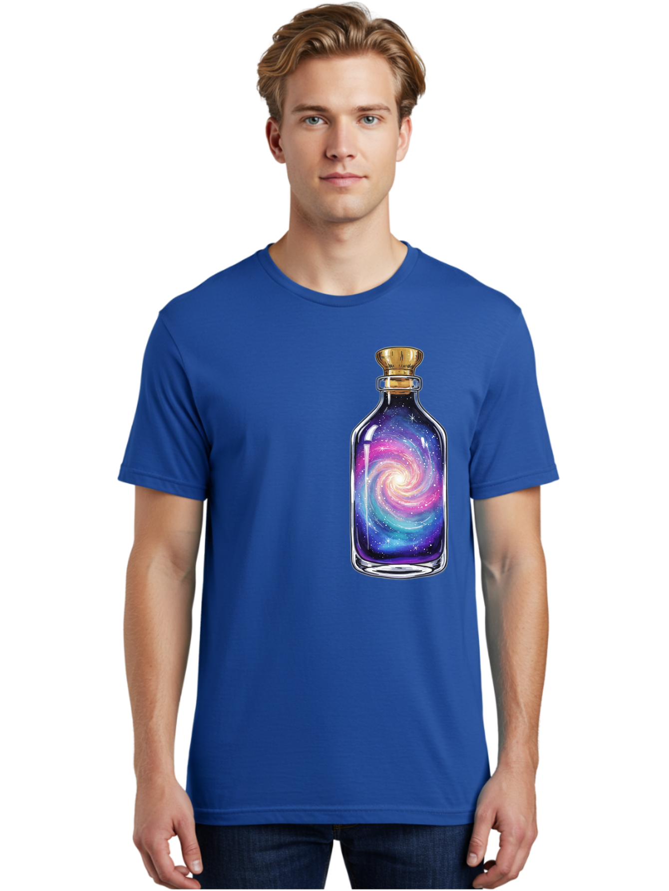 Galaxy-In-Bottle-21 Men'S Graphic Tee, 100% Cotton, Comfortable Casual Summer Wear, Machine Washable, Vintage Camera, Old Camera, Antique Camera, Black Camera, Classic Photography, Photography Equipment, Nostalgic Device, Film Camera, Baj033