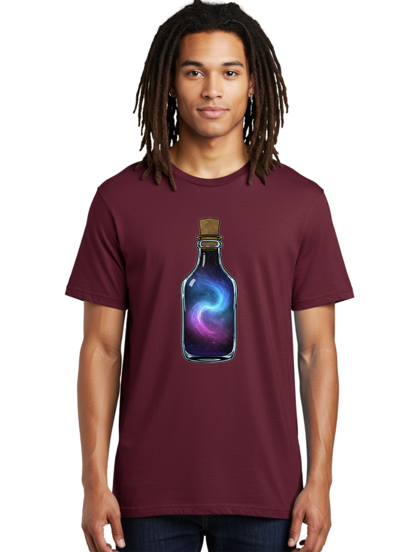 Galaxy-In-Bottle-22 Men'S Graphic Tee, 100% Cotton, Comfortable Casual Summer Wear, Machine Washable, Vintage Camera, Old Camera, Antique Camera, Black Camera, Classic Photography, Photography Equipment, Nostalgic Device, Film Camera, Baj034