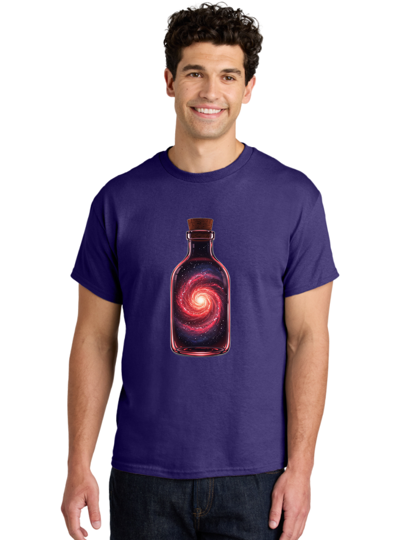 Galaxy-In-Bottle-23 Men'S Graphic Tee, 100% Cotton, Comfortable Casual Summer Wear, Machine Washable, Vintage Camera, Old Camera, Antique Camera, Black Camera, Classic Photography, Photography Equipment, Nostalgic Device, Film Camera, Baj035