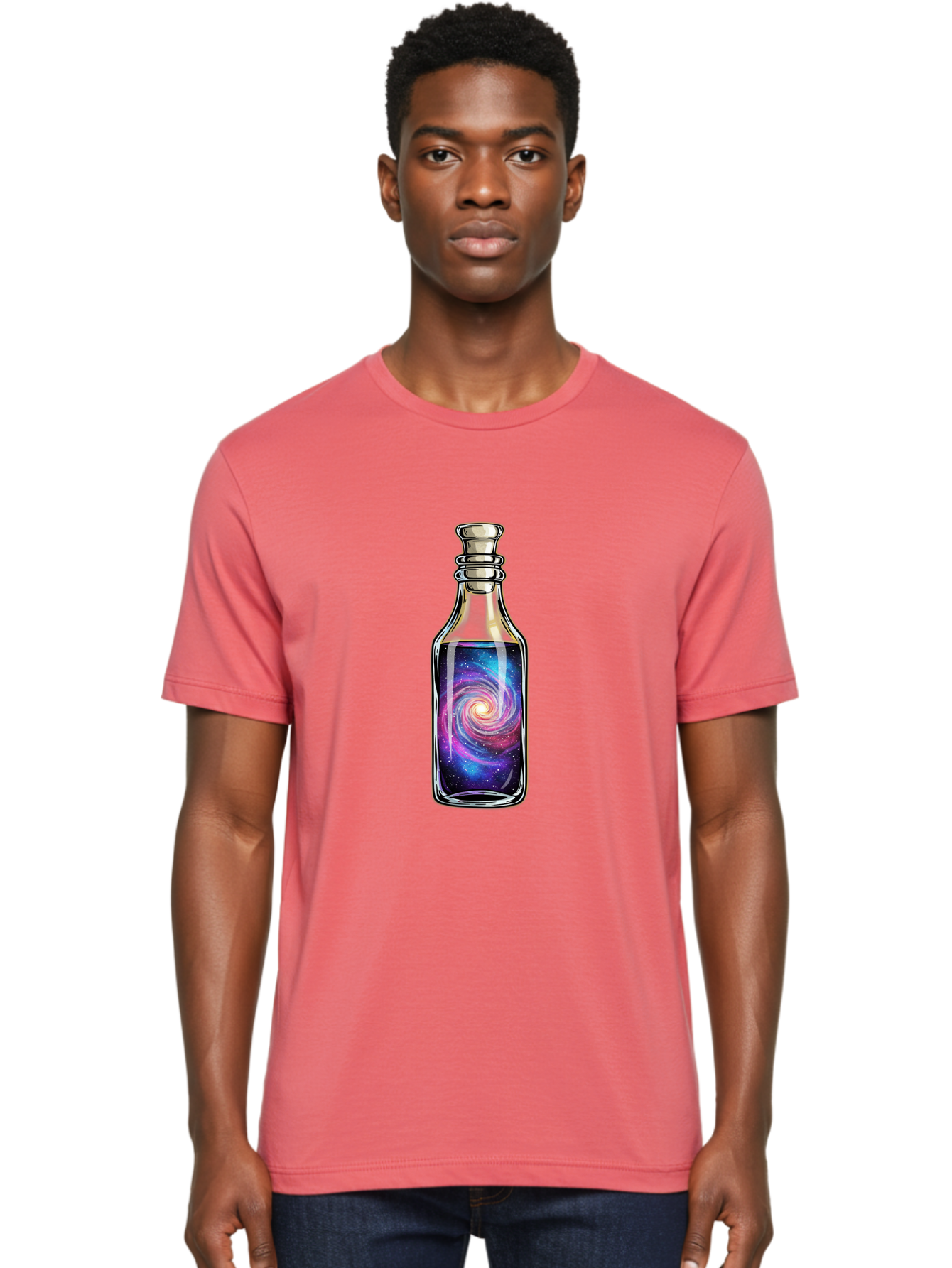 Galaxy-In-Bottle-24 Men'S Graphic Tee, 100% Cotton, Comfortable Casual Summer Wear, Machine Washable, Vintage Camera, Old Camera, Antique Camera, Black Camera, Classic Photography, Photography Equipment, Nostalgic Device, Film Camera, Baj036