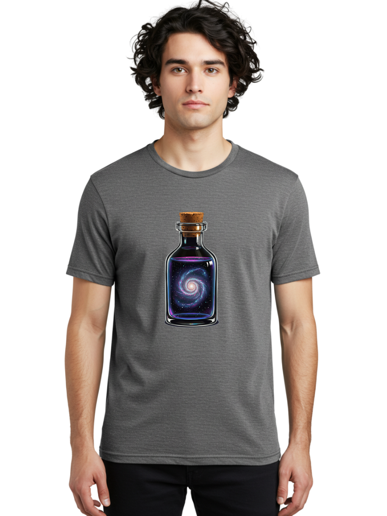 Galaxy-In-Bottle-25 Men'S Graphic Tee, 100% Cotton, Comfortable Casual Summer Wear, Machine Washable, Vintage Camera, Old Camera, Antique Camera, Black Camera, Classic Photography, Photography Equipment, Nostalgic Device, Film Camera, Baj037