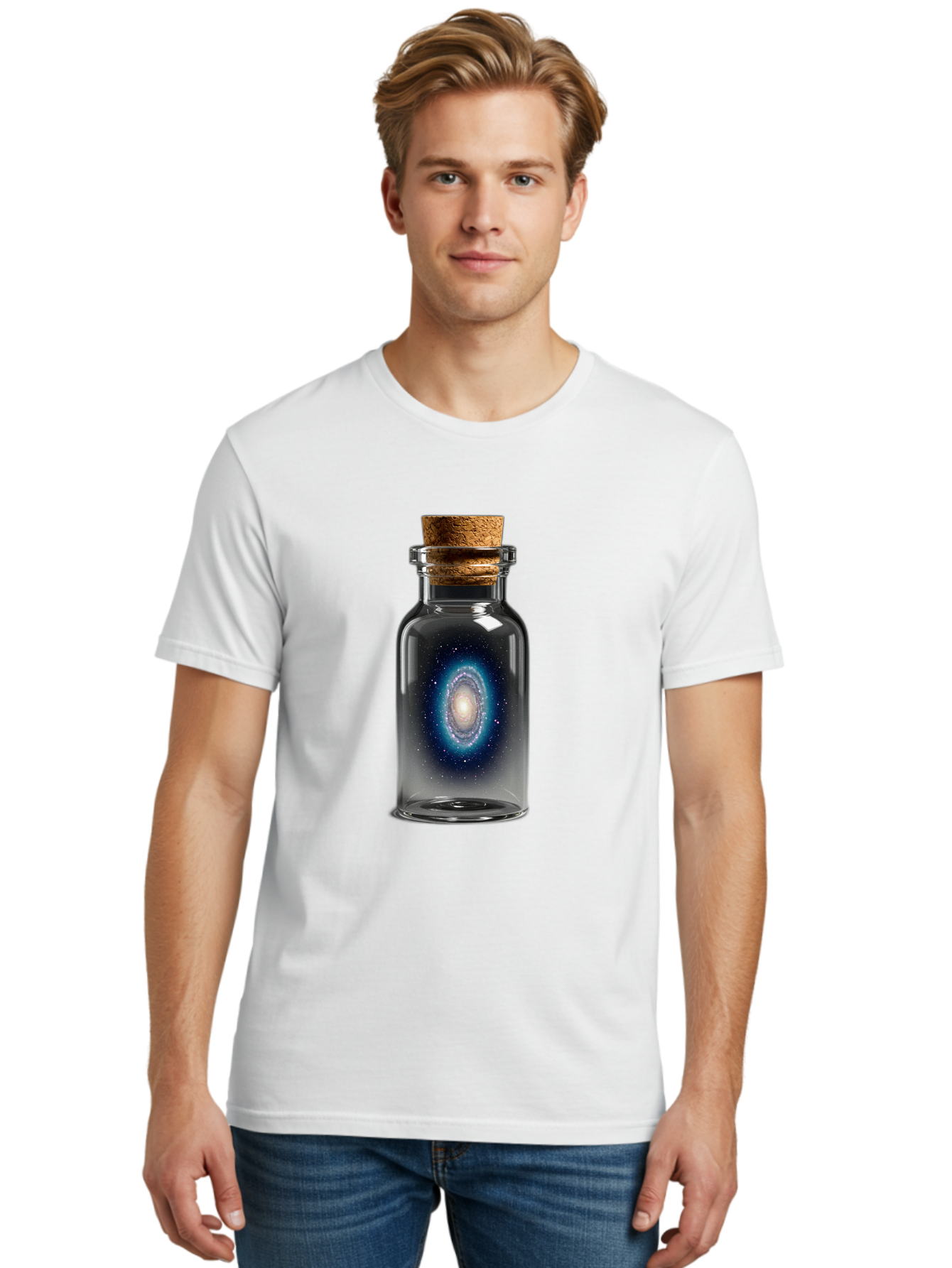 Galaxy-In-Bottle-26 Men'S Graphic Tee, 100% Cotton, Comfortable Casual Summer Wear, Machine Washable, Vintage Camera, Old Camera, Antique Camera, Black Camera, Classic Photography, Photography Equipment, Nostalgic Device, Film Camera, Baj038