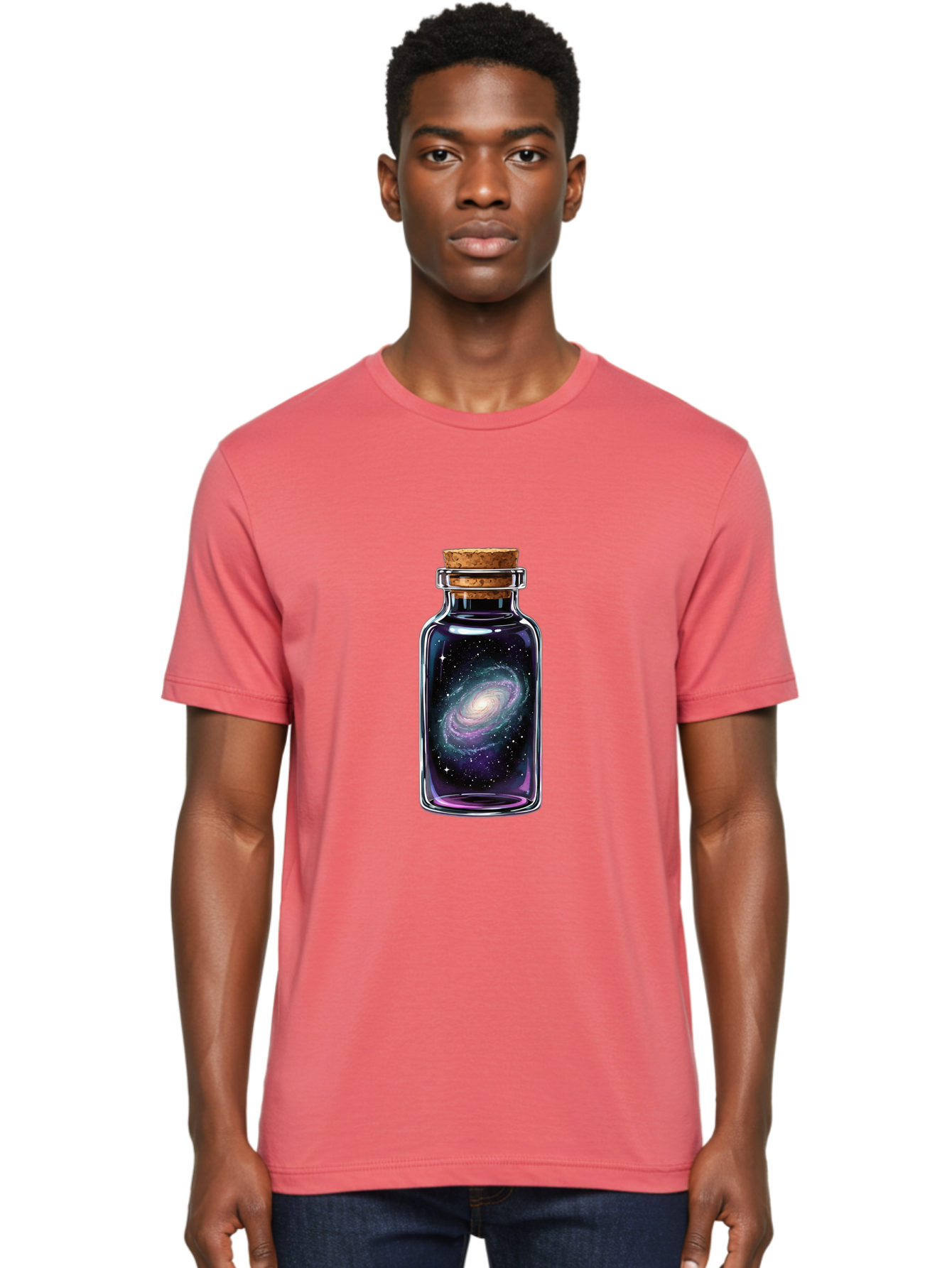 Galaxy-In-Bottle-27 Men'S Graphic Tee, 100% Cotton, Comfortable Casual Summer Wear, Machine Washable, Vintage Camera, Old Camera, Antique Camera, Black Camera, Classic Photography, Photography Equipment, Nostalgic Device, Film Camera, Baj039