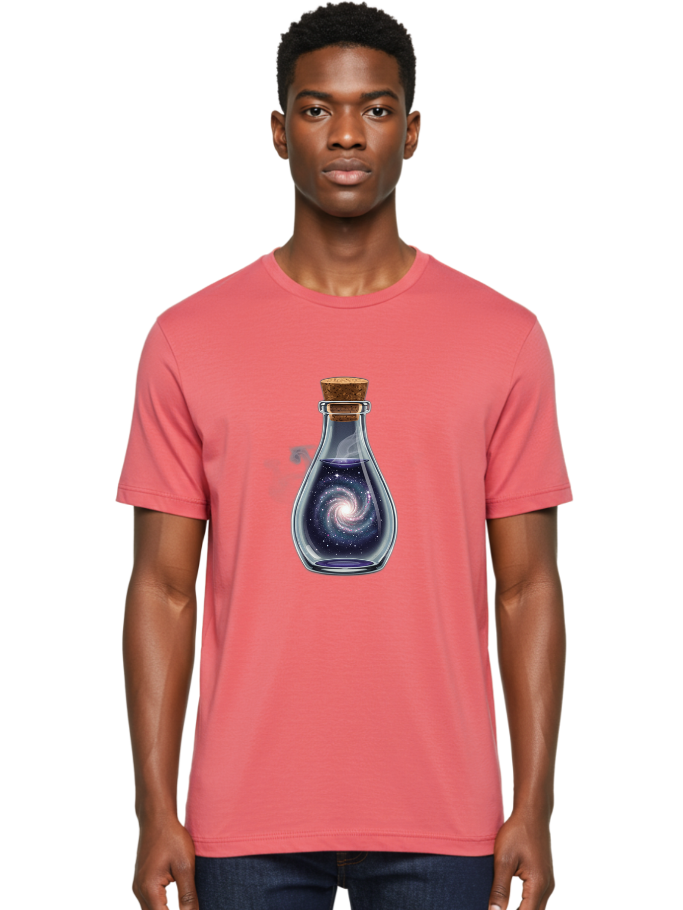 Galaxy-In-Bottle-28 Men'S Graphic Tee, 100% Cotton, Comfortable Casual Summer Wear, Machine Washable, Vintage Camera, Old Camera, Antique Camera, Black Camera, Classic Photography, Photography Equipment, Nostalgic Device, Film Camera, Baj040