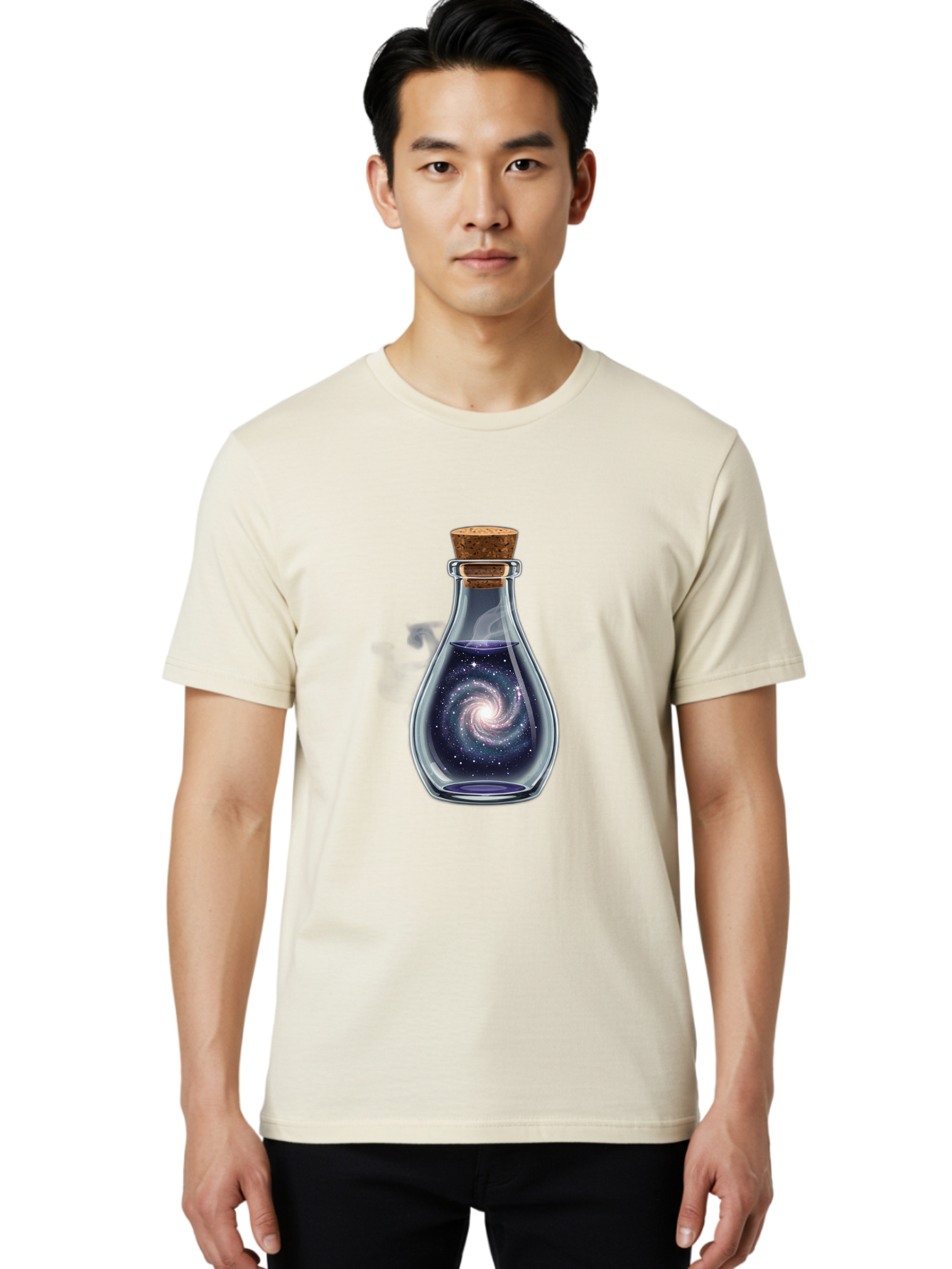 Galaxy-In-Bottle-28 Men'S Graphic Tee, 100% Cotton, Comfortable Casual Summer Wear, Machine Washable, Vintage Camera, Old Camera, Antique Camera, Black Camera, Classic Photography, Photography Equipment, Nostalgic Device, Film Camera, Baj040