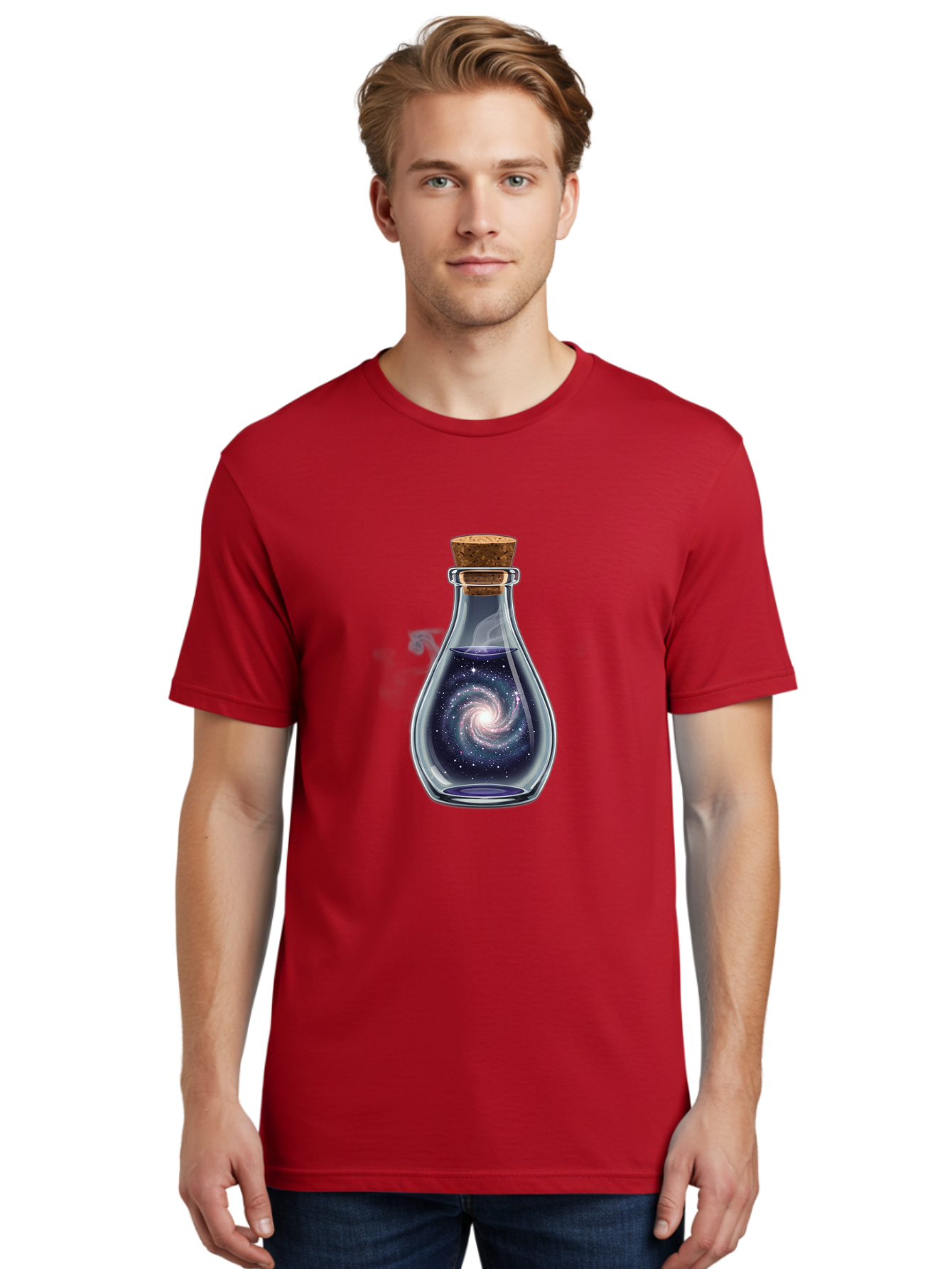 Galaxy-In-Bottle-28 Men'S Graphic Tee, 100% Cotton, Comfortable Casual Summer Wear, Machine Washable, Vintage Camera, Old Camera, Antique Camera, Black Camera, Classic Photography, Photography Equipment, Nostalgic Device, Film Camera, Baj040