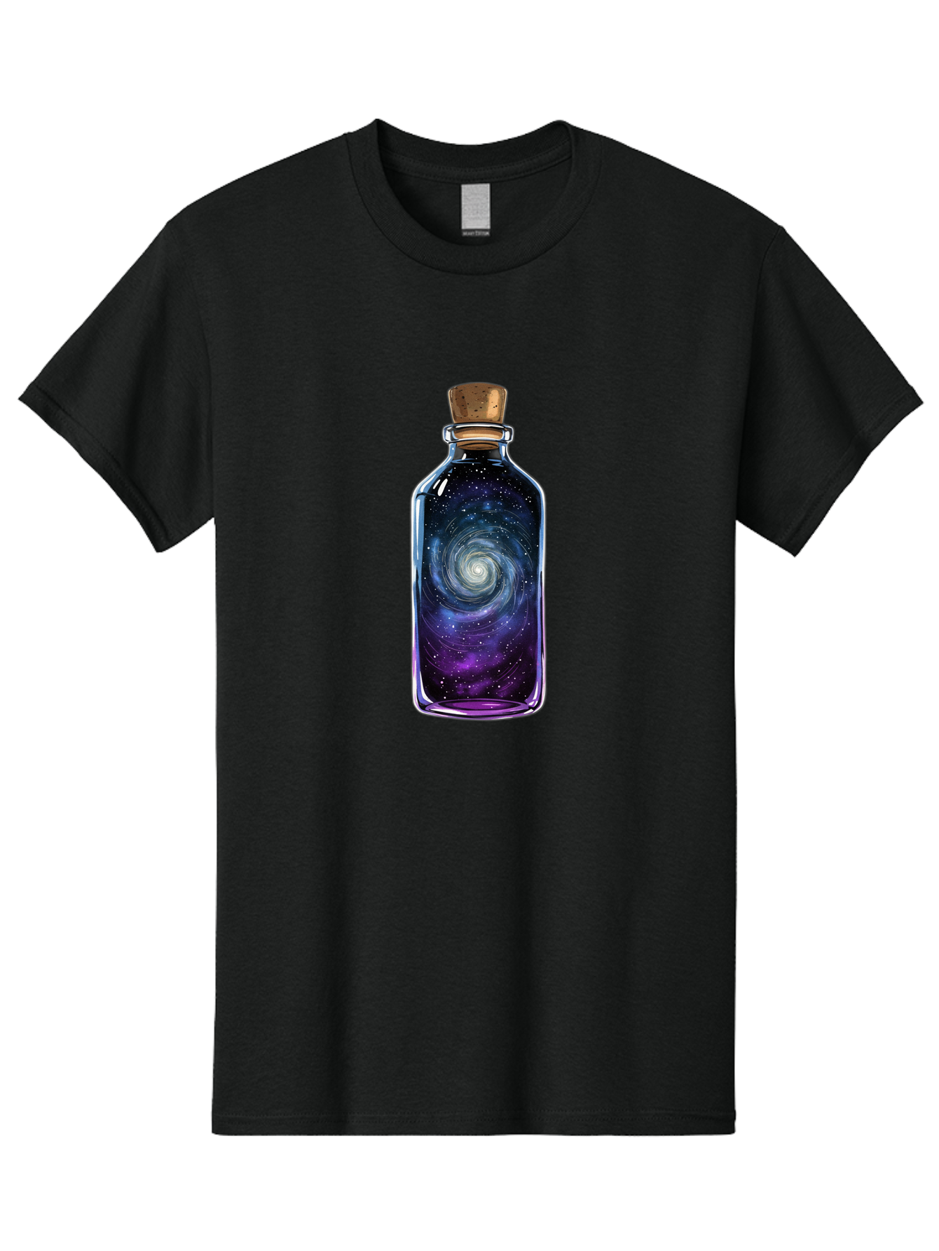 Galaxy-In-Bottle-3 Men'S Graphic Tee, 100% Cotton, Comfortable Casual Summer Wear, Machine Washable, Vintage Camera, Old Camera, Antique Camera, Black Camera, Classic Photography, Photography Equipment, Nostalgic Device, Film Camera, Baj041