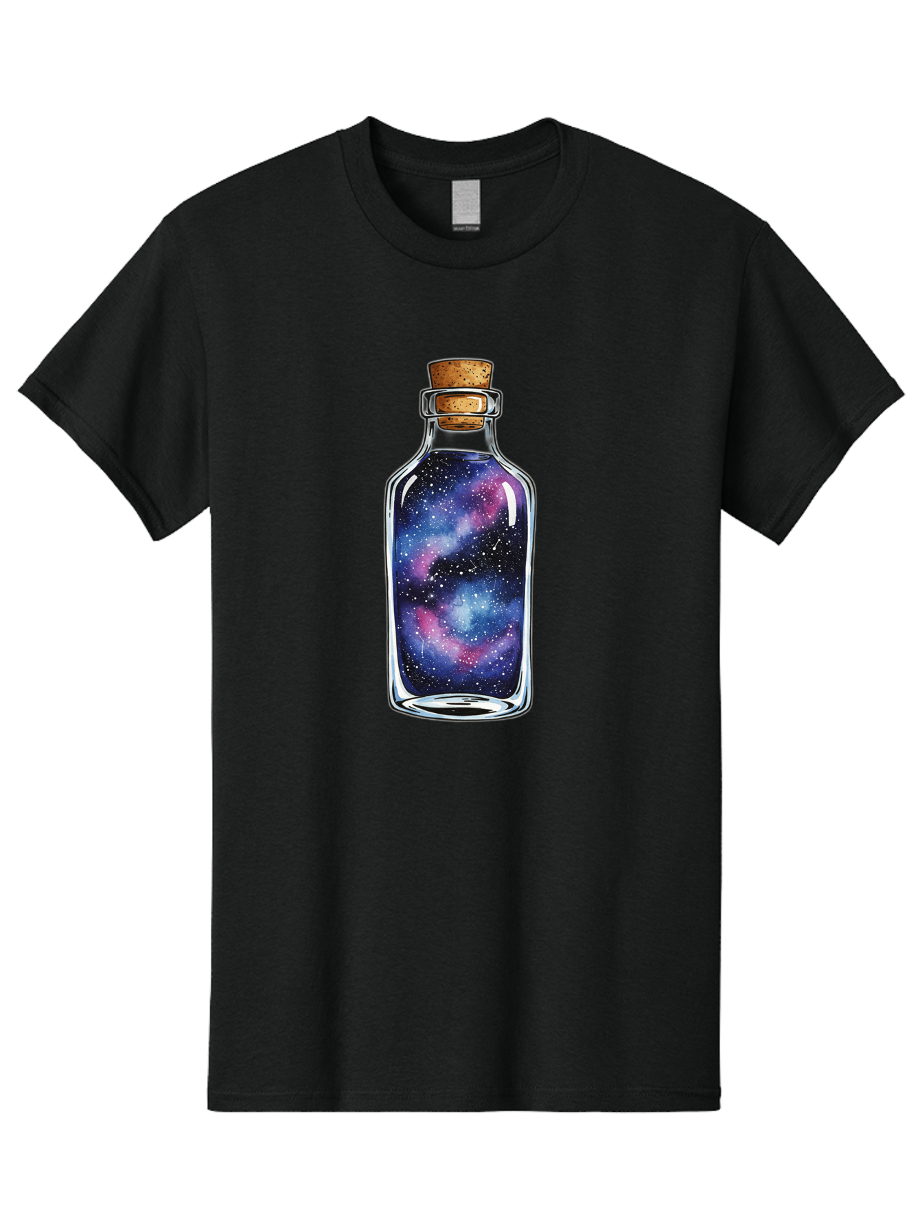 Galaxy-In-Bottle-4 Men'S Graphic Tee, 100% Cotton, Comfortable Casual Summer Wear, Machine Washable, Vintage Camera, Old Camera, Antique Camera, Black Camera, Classic Photography, Photography Equipment, Nostalgic Device, Film Camera, Baj042