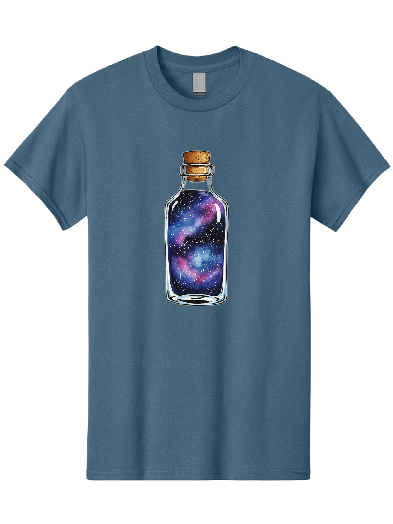 Galaxy-In-Bottle-4 Men'S Graphic Tee, 100% Cotton, Comfortable Casual Summer Wear, Machine Washable, Vintage Camera, Old Camera, Antique Camera, Black Camera, Classic Photography, Photography Equipment, Nostalgic Device, Film Camera, Baj042
