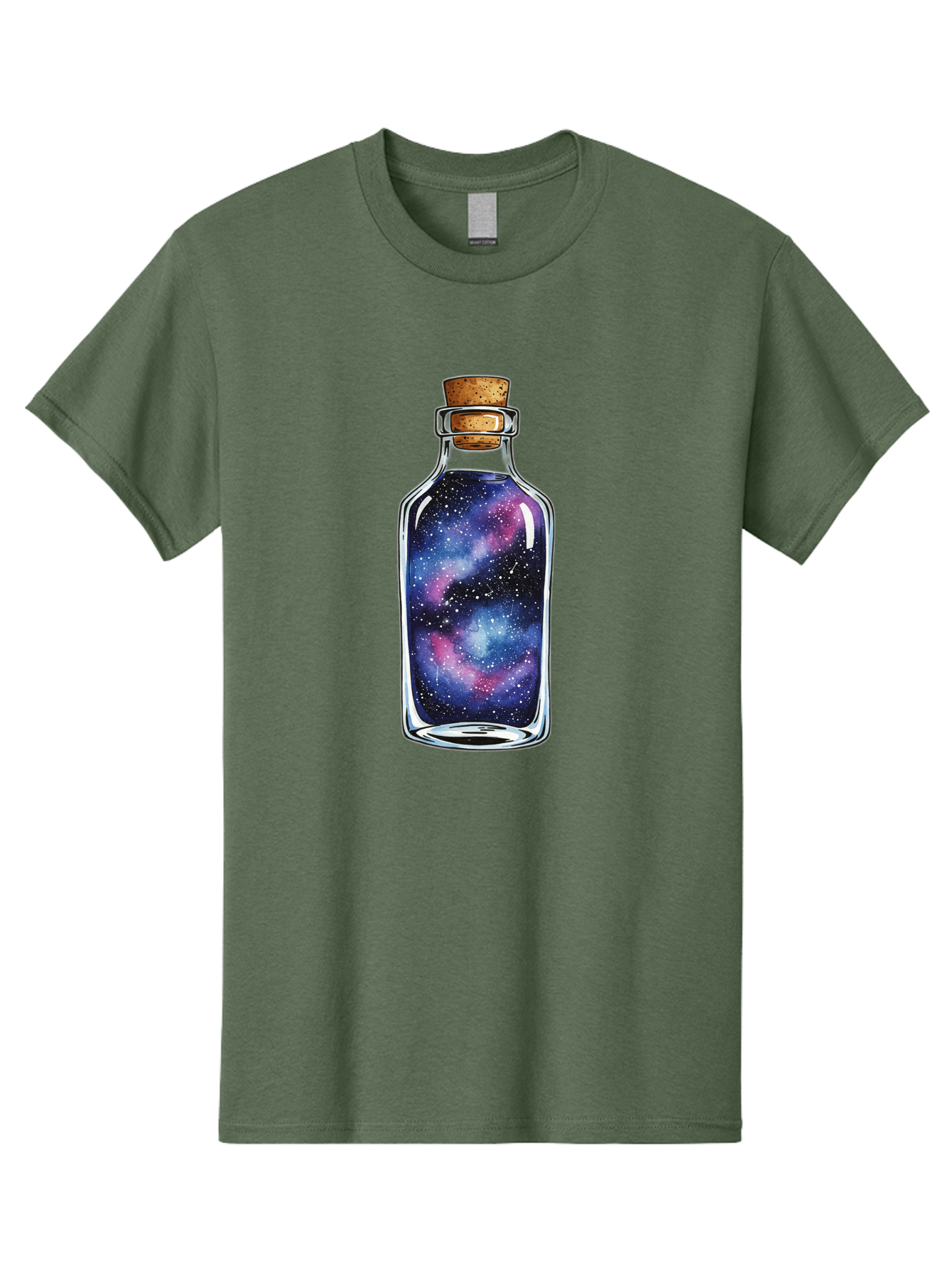 Galaxy-In-Bottle-4 Men'S Graphic Tee, 100% Cotton, Comfortable Casual Summer Wear, Machine Washable, Vintage Camera, Old Camera, Antique Camera, Black Camera, Classic Photography, Photography Equipment, Nostalgic Device, Film Camera, Baj042