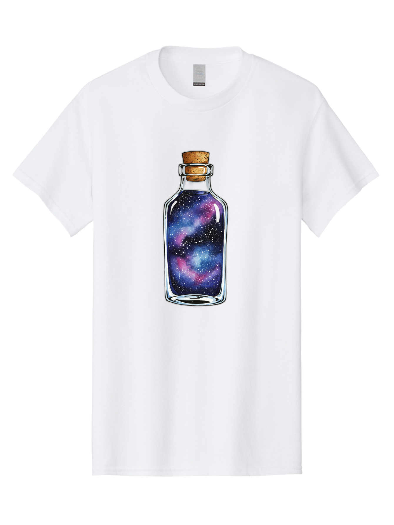 Galaxy-In-Bottle-4 Men'S Graphic Tee, 100% Cotton, Comfortable Casual Summer Wear, Machine Washable, Vintage Camera, Old Camera, Antique Camera, Black Camera, Classic Photography, Photography Equipment, Nostalgic Device, Film Camera, Baj042