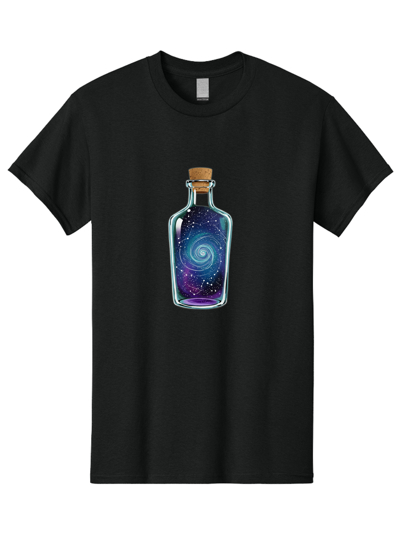 Galaxy-In-Bottle-5 Men'S Graphic Tee, 100% Cotton, Comfortable Casual Summer Wear, Machine Washable, Vintage Camera, Old Camera, Antique Camera, Black Camera, Classic Photography, Photography Equipment, Nostalgic Device, Film Camera, Baj043