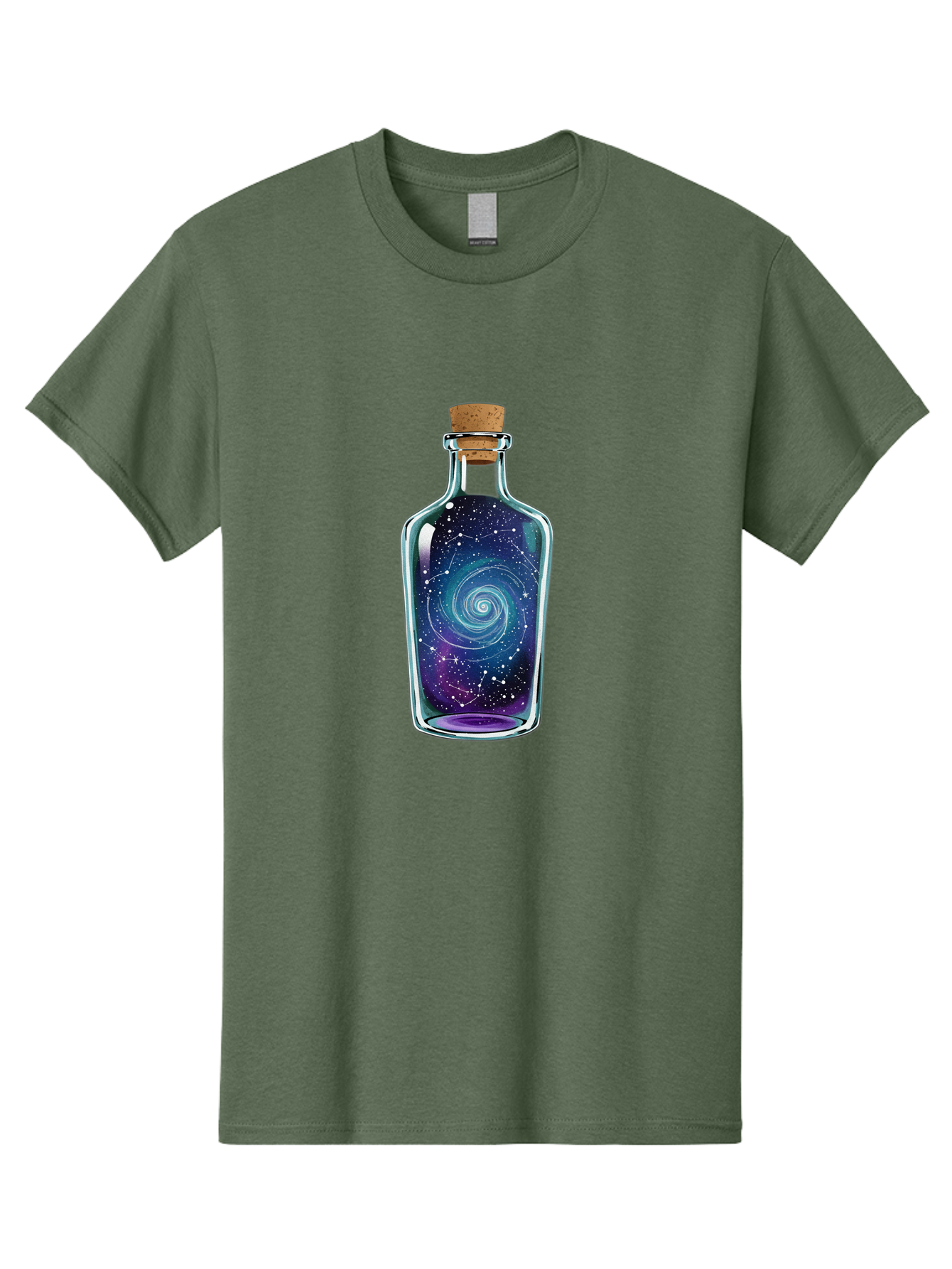 Galaxy-In-Bottle-5 Men'S Graphic Tee, 100% Cotton, Comfortable Casual Summer Wear, Machine Washable, Vintage Camera, Old Camera, Antique Camera, Black Camera, Classic Photography, Photography Equipment, Nostalgic Device, Film Camera, Baj043