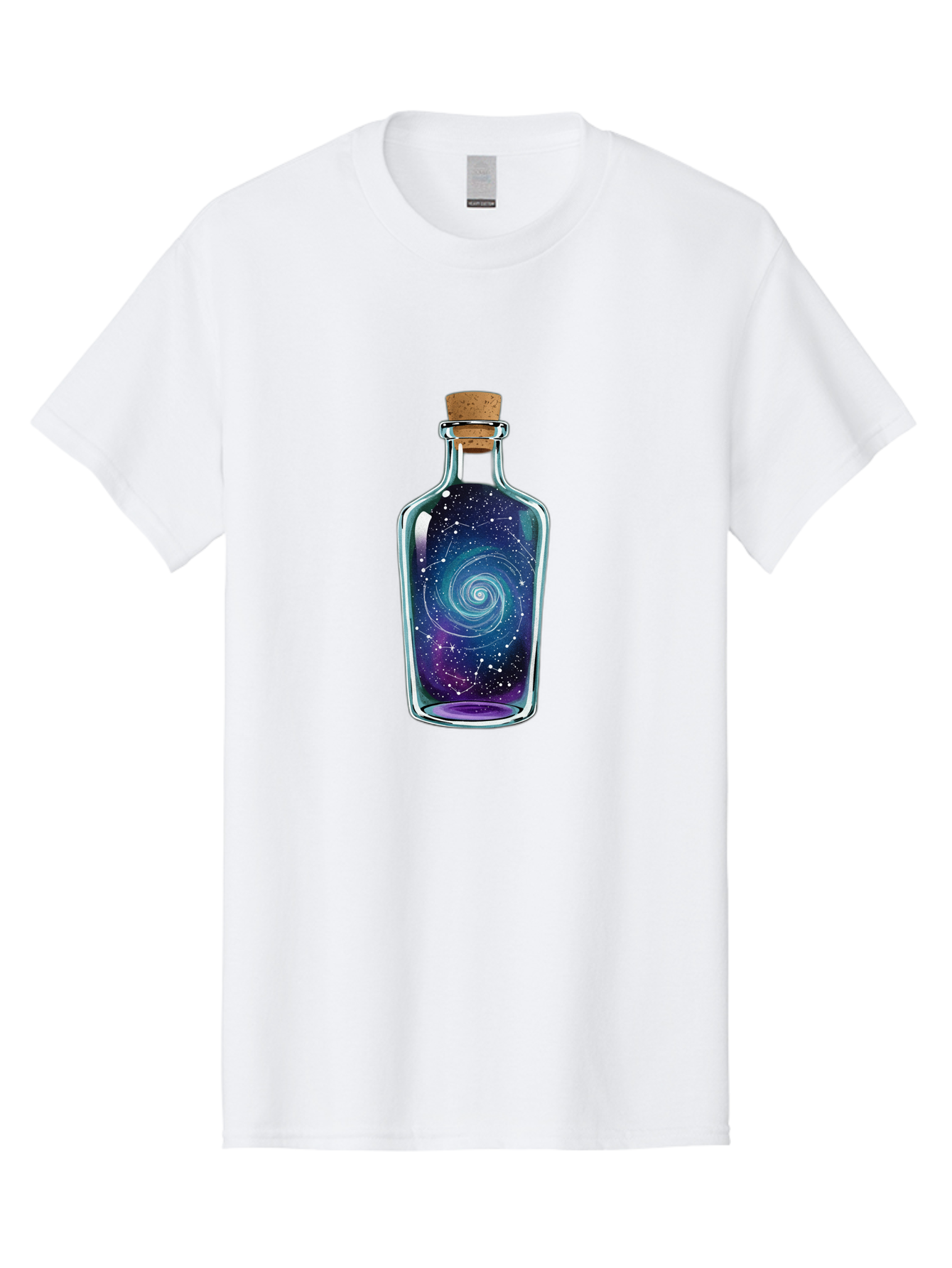 Galaxy-In-Bottle-5 Men'S Graphic Tee, 100% Cotton, Comfortable Casual Summer Wear, Machine Washable, Vintage Camera, Old Camera, Antique Camera, Black Camera, Classic Photography, Photography Equipment, Nostalgic Device, Film Camera, Baj043