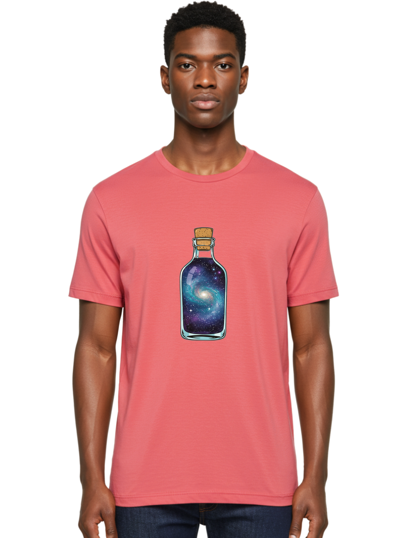 Galaxy-In-Bottle-7 Men'S Graphic Tee, 100% Cotton, Comfortable Casual Summer Wear, Machine Washable, Vintage Camera, Old Camera, Antique Camera, Black Camera, Classic Photography, Photography Equipment, Nostalgic Device, Film Camera, Baj045