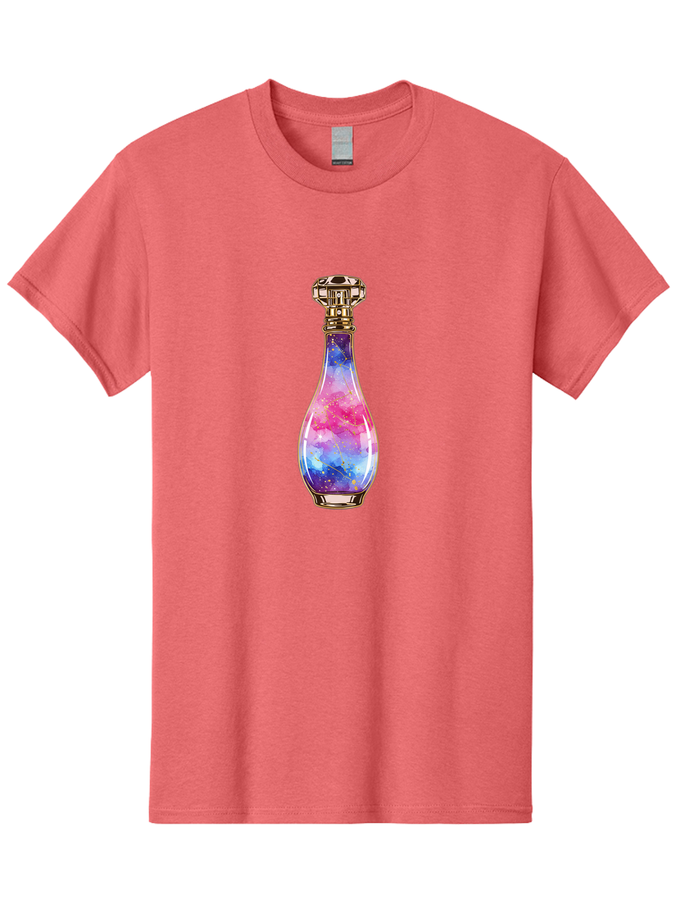 Galaxy-Perfume-Bottle-1 Men'S Graphic Tee, 100% Cotton, Comfortable Casual Summer Wear, Machine Washable, Vintage Camera, Old Camera, Antique Camera, Black Camera, Classic Photography, Photography Equipment, Nostalgic Device, Film Camera, Baj050