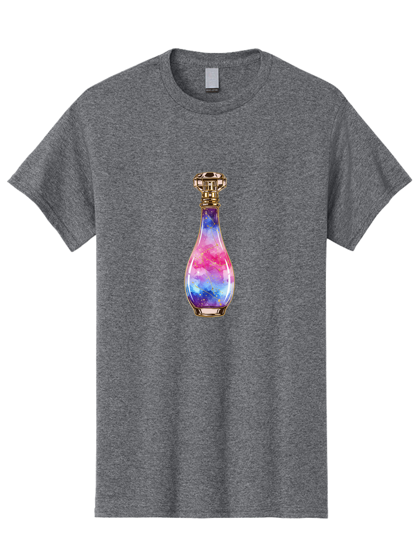 Galaxy-Perfume-Bottle-1 Men'S Graphic Tee, 100% Cotton, Comfortable Casual Summer Wear, Machine Washable, Vintage Camera, Old Camera, Antique Camera, Black Camera, Classic Photography, Photography Equipment, Nostalgic Device, Film Camera, Baj050