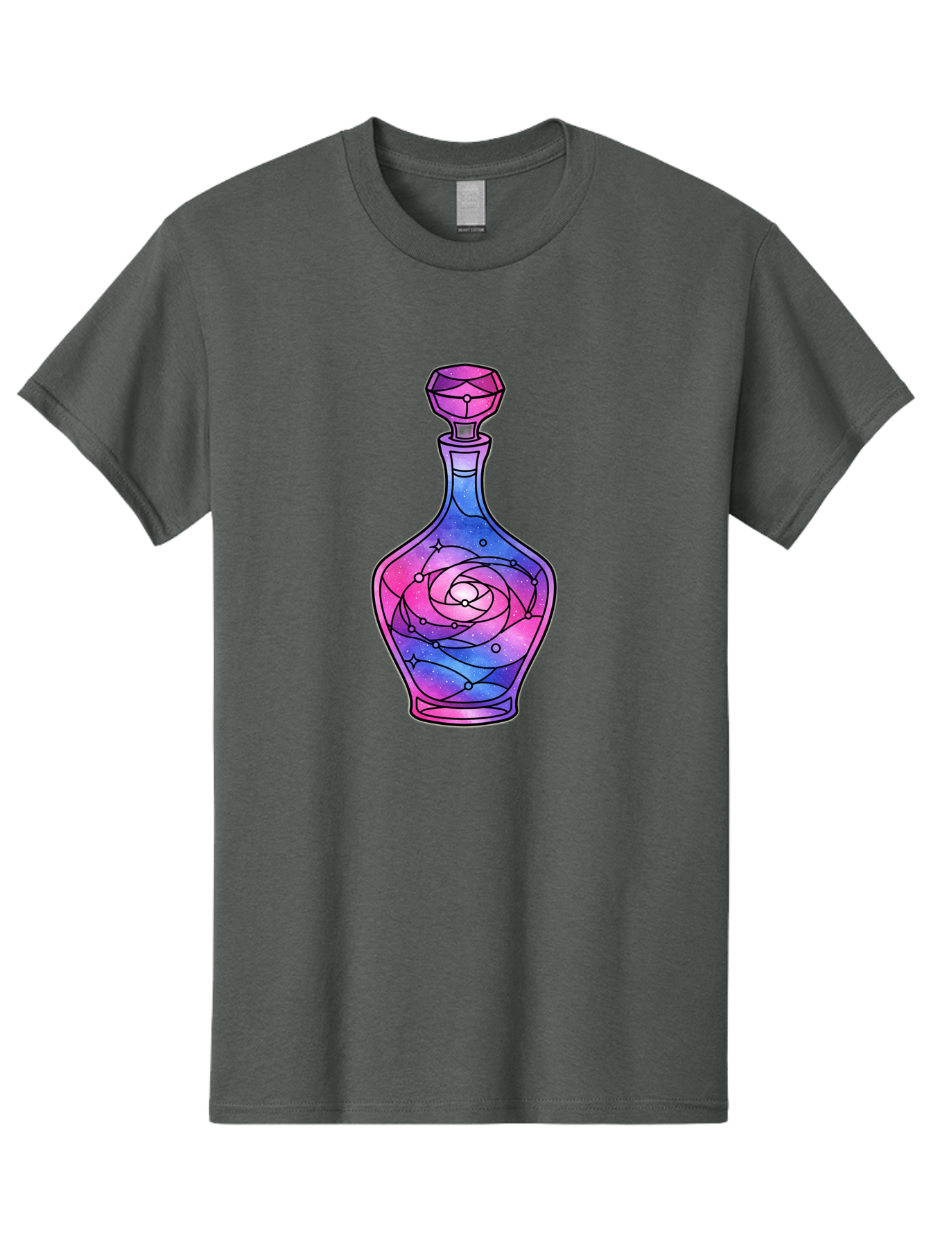 Galaxy-Perfume-Bottle-2 Men'S Graphic Tee, 100% Cotton, Comfortable Casual Summer Wear, Machine Washable, Vintage Camera, Old Camera, Antique Camera, Black Camera, Classic Photography, Photography Equipment, Nostalgic Device, Film Camera, Baj051