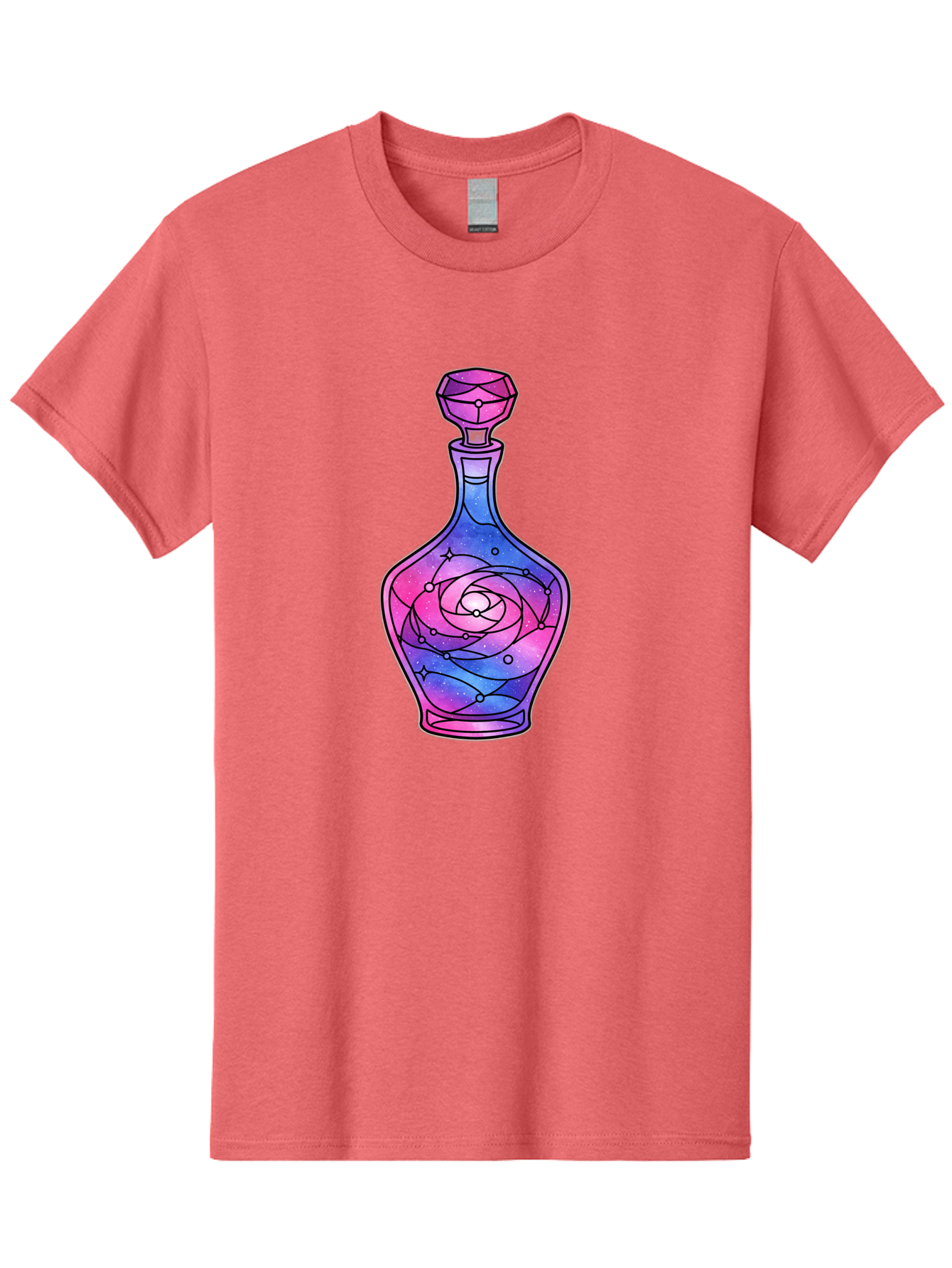 Galaxy-Perfume-Bottle-2 Men'S Graphic Tee, 100% Cotton, Comfortable Casual Summer Wear, Machine Washable, Vintage Camera, Old Camera, Antique Camera, Black Camera, Classic Photography, Photography Equipment, Nostalgic Device, Film Camera, Baj051