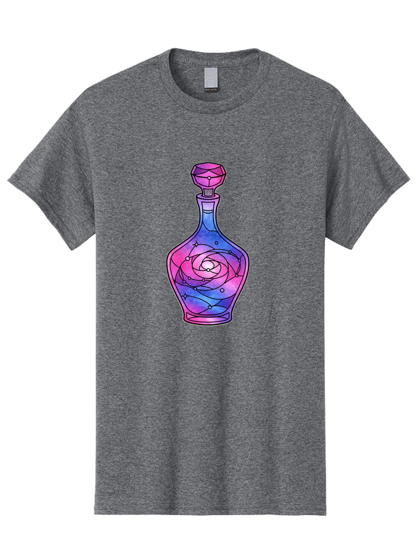 Galaxy-Perfume-Bottle-2 Men'S Graphic Tee, 100% Cotton, Comfortable Casual Summer Wear, Machine Washable, Vintage Camera, Old Camera, Antique Camera, Black Camera, Classic Photography, Photography Equipment, Nostalgic Device, Film Camera, Baj051